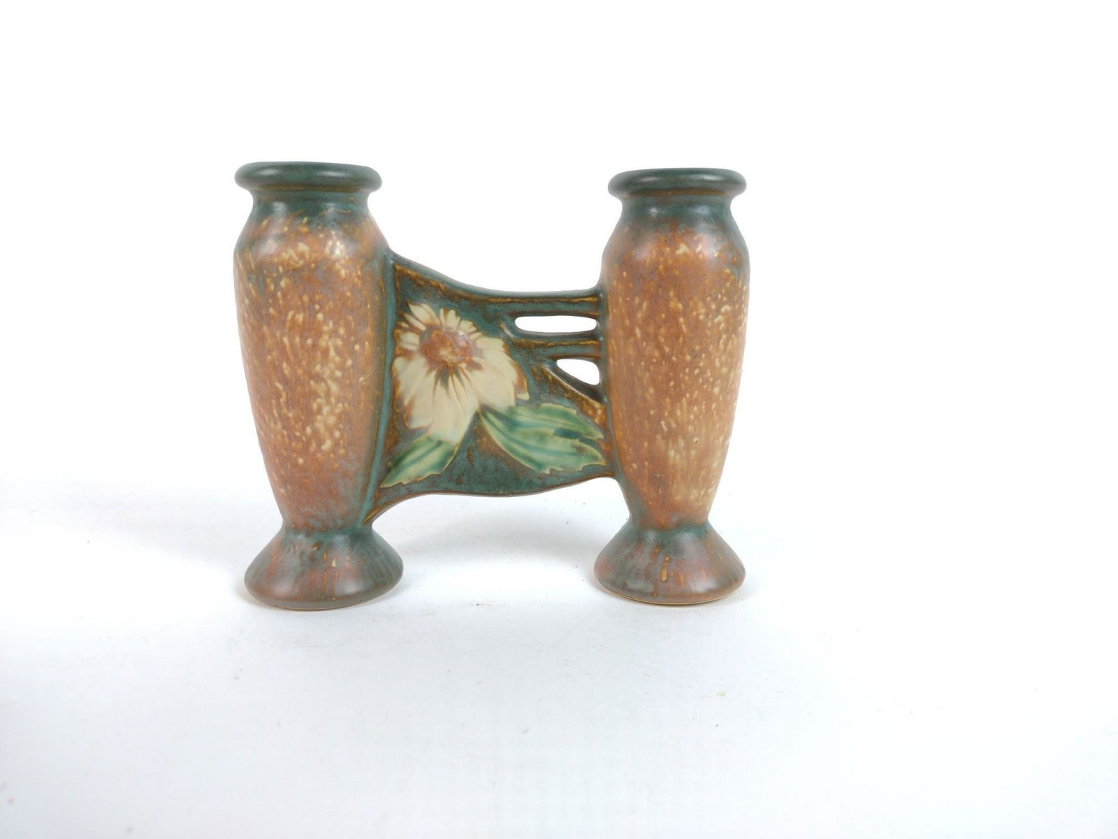 6-1/4" Roseville Double Bud Vase (1 of 3)