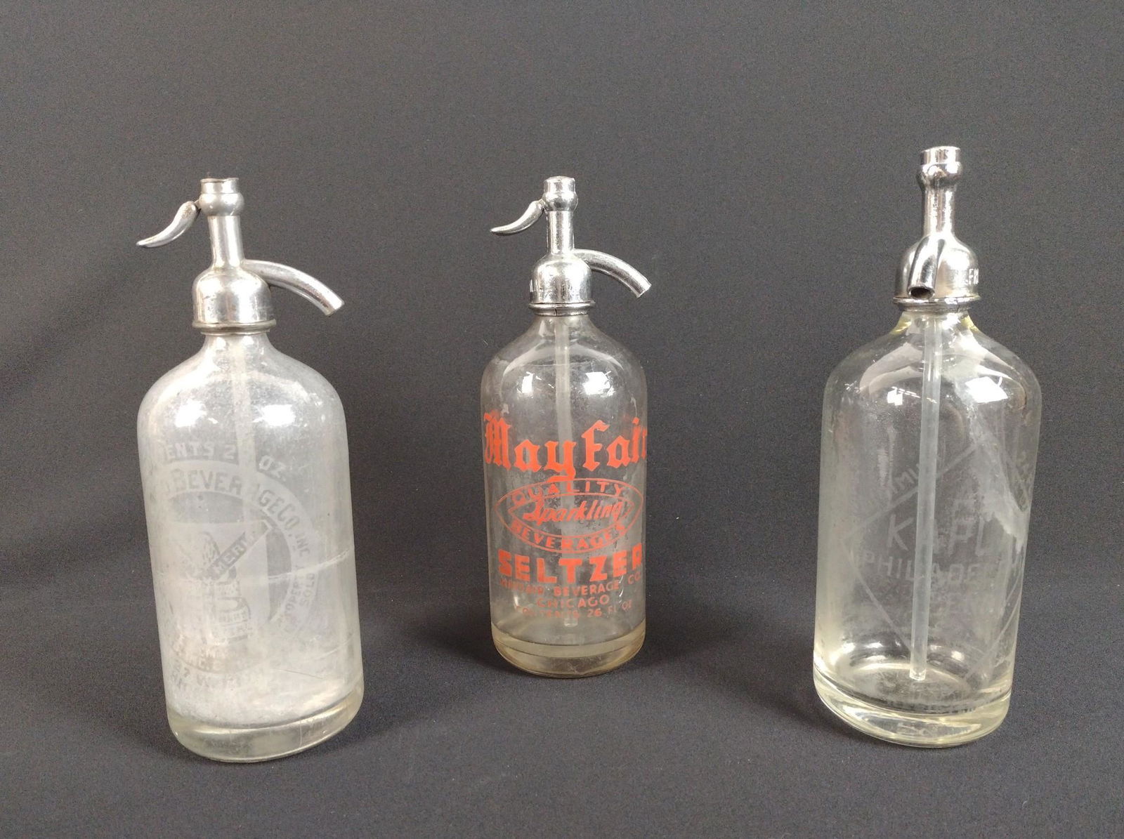 3 Vintage Seltzer Bottles (1 of 4)