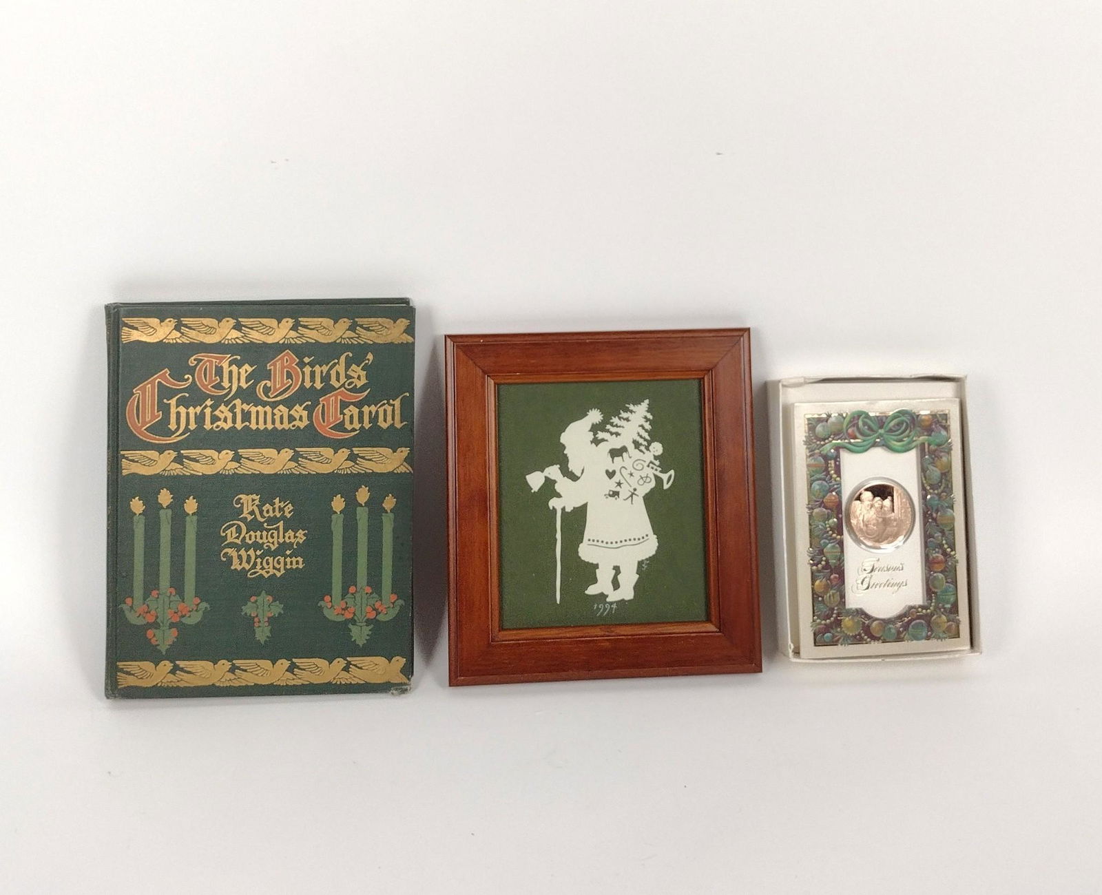 6 Pcs Christmas incl Franklin Mint Medallion Cards (1 of 15)