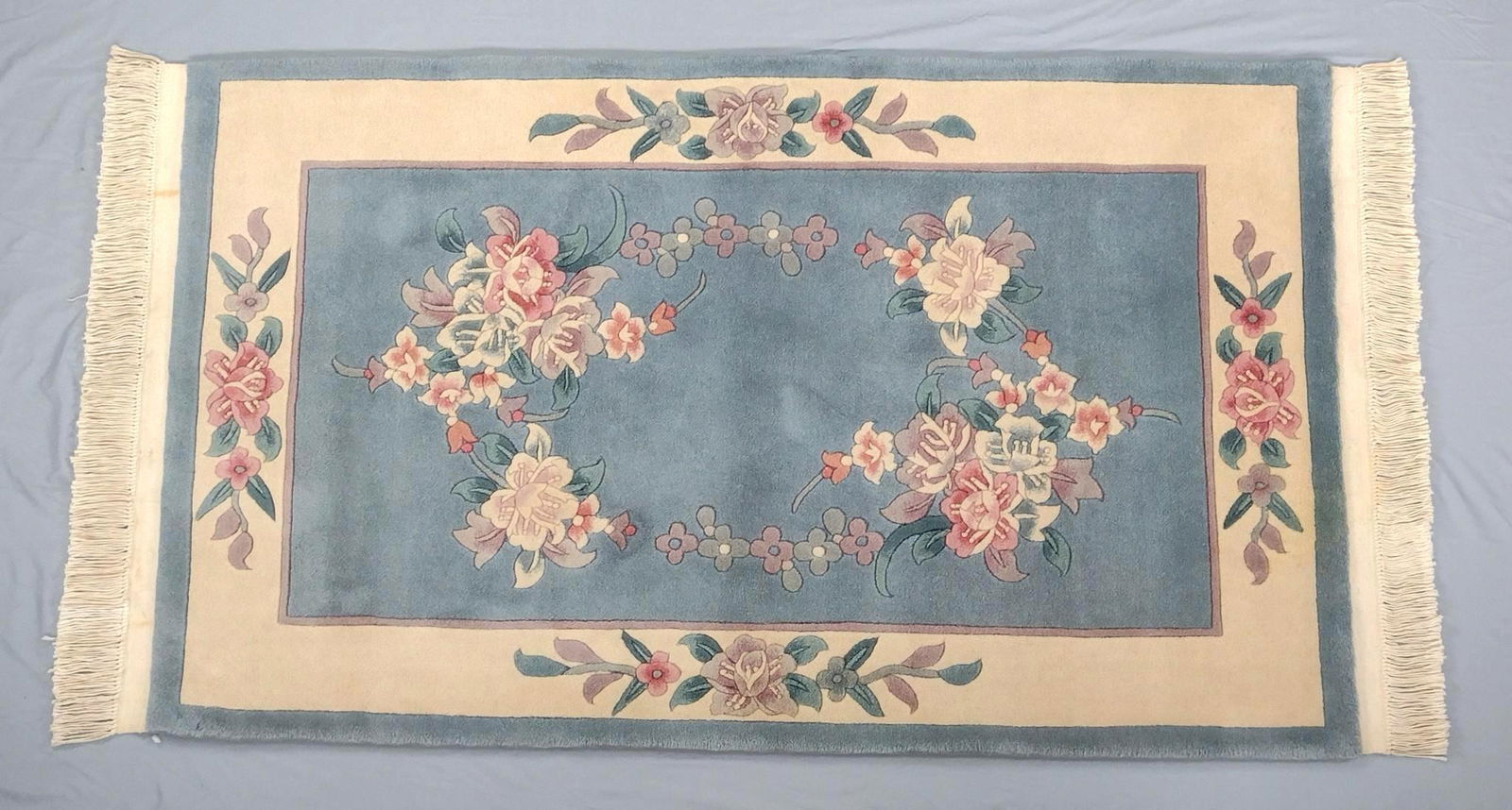 Wool Chinese Carved Area Rug (1 of 4)
