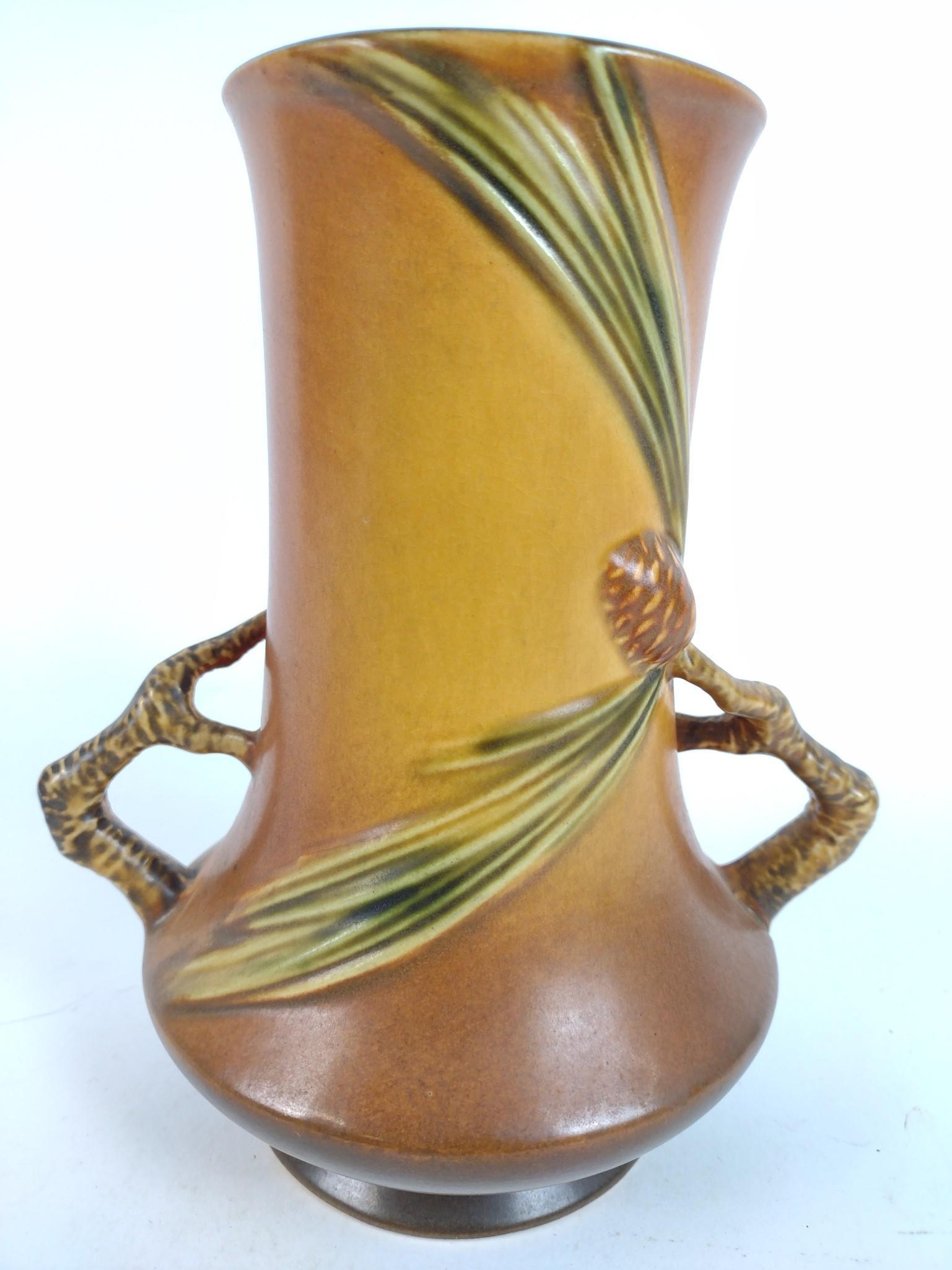 8-1/4 Roseville Pinecone Vase (1 of 3)
