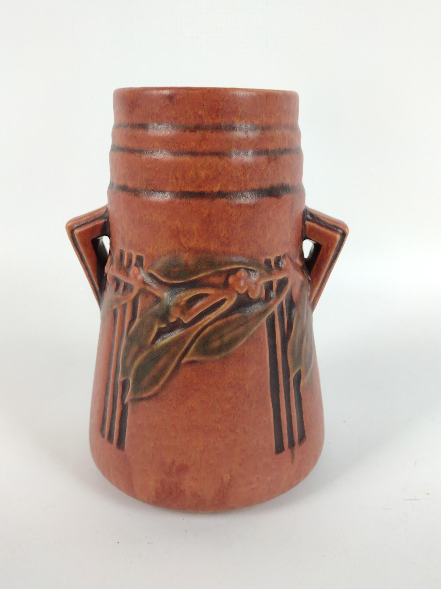 7-1/4". Roseville Laurel Vase (1 of 3)