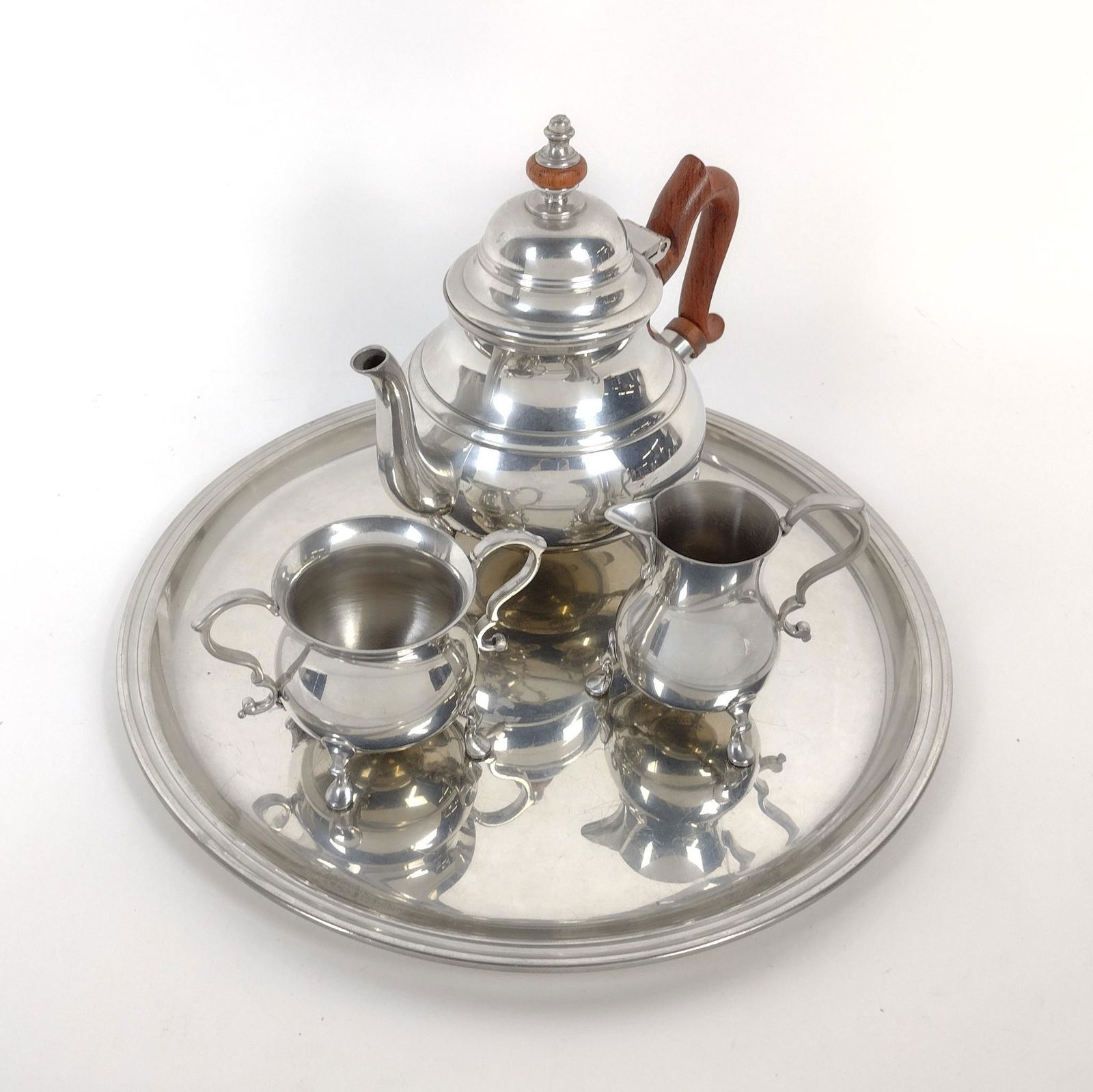 4 Pc Williamsburg Pewter Tea Service (1 of 2)