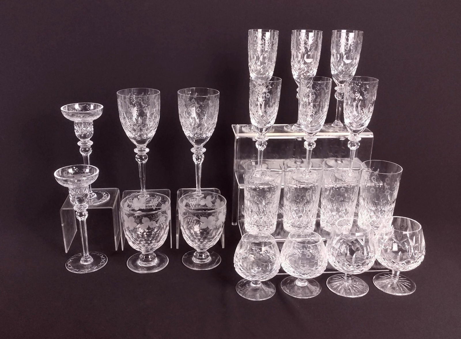 20 Pcs Stemware incl Rogaska and Waterford (1 of 4)