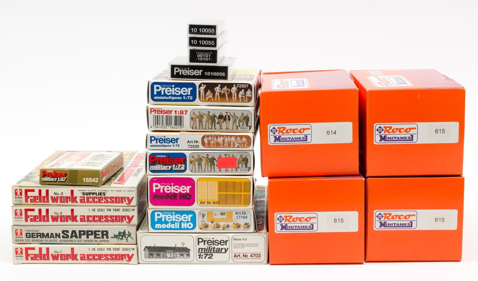 20 1/87 Scale Military Model Accessories incl Bandai and Presier (1 of 2)