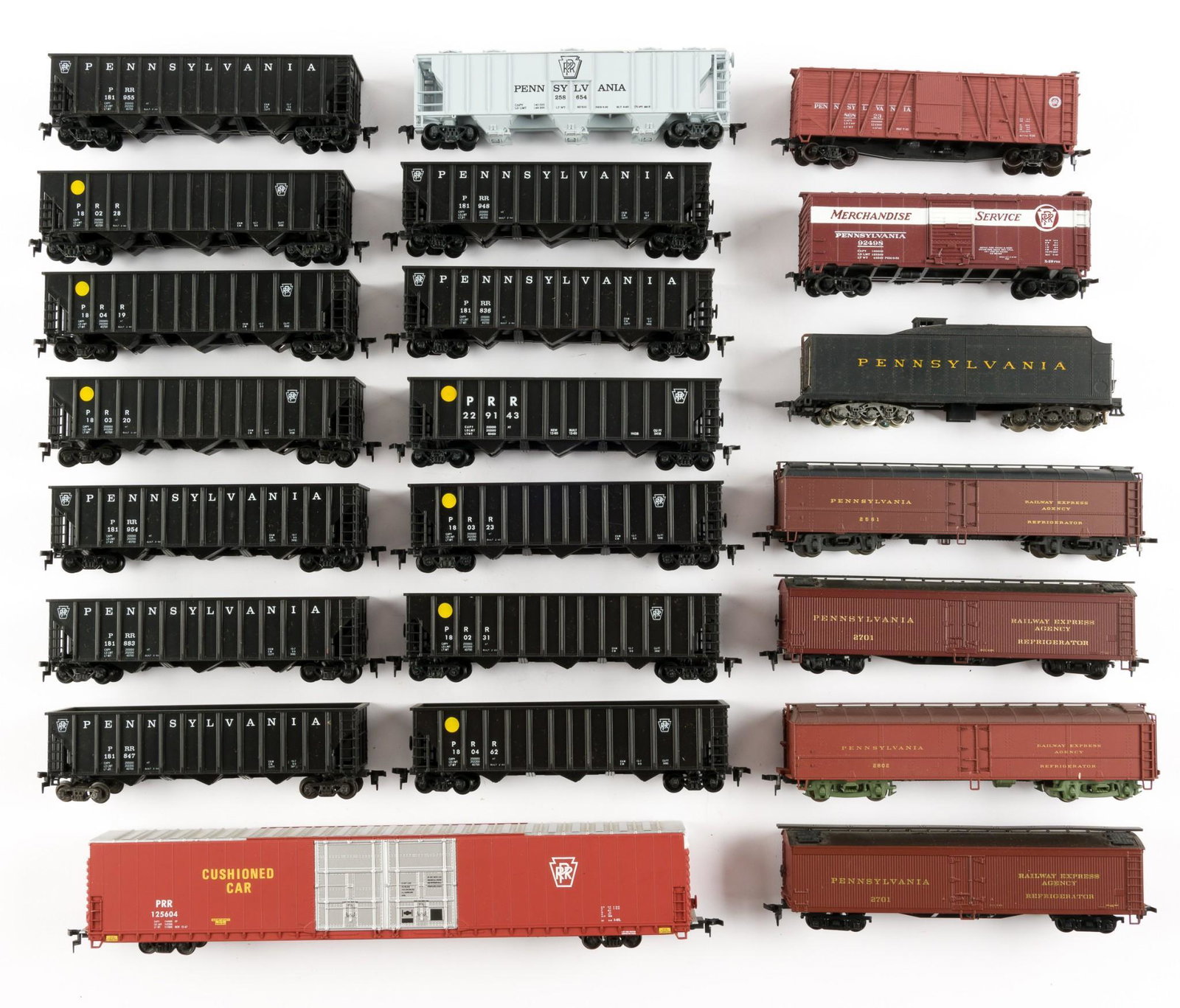 22 HO PRR Rolling Stock Incl Rivarossi: Includes hoppers, freight cars, and more. All have been run. JB IMPORTANT: Before bidding, please read the terms and conditions. When you registered for the auction you agreed to these terms and will 