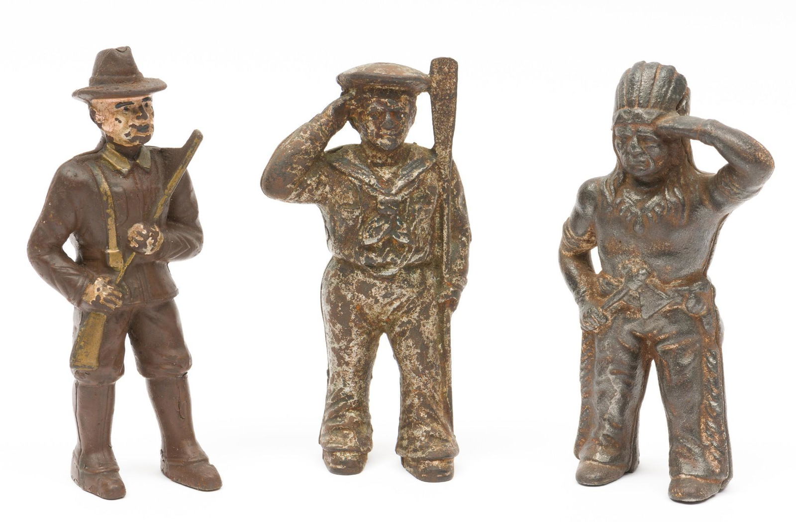 3 Hubley Figural Still Banks Incl Sailor (1 of 10)