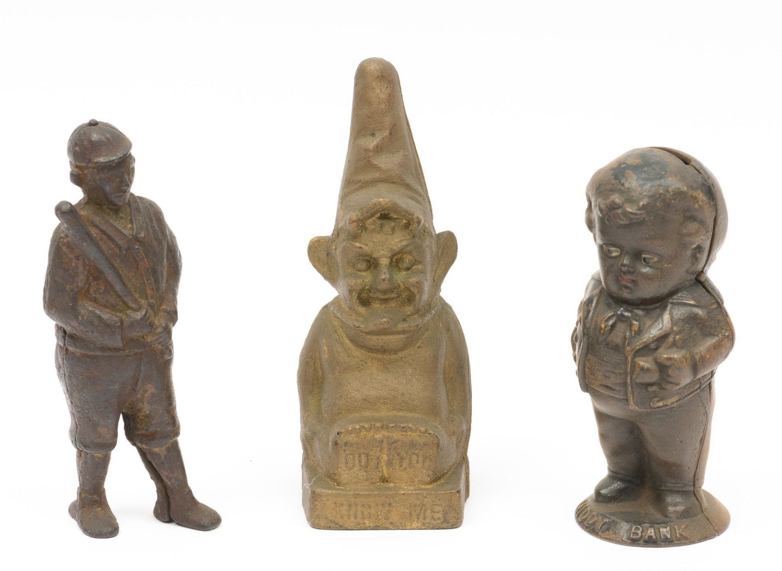 3 Figural Still Banks Incl Middy Bank (1 of 10)