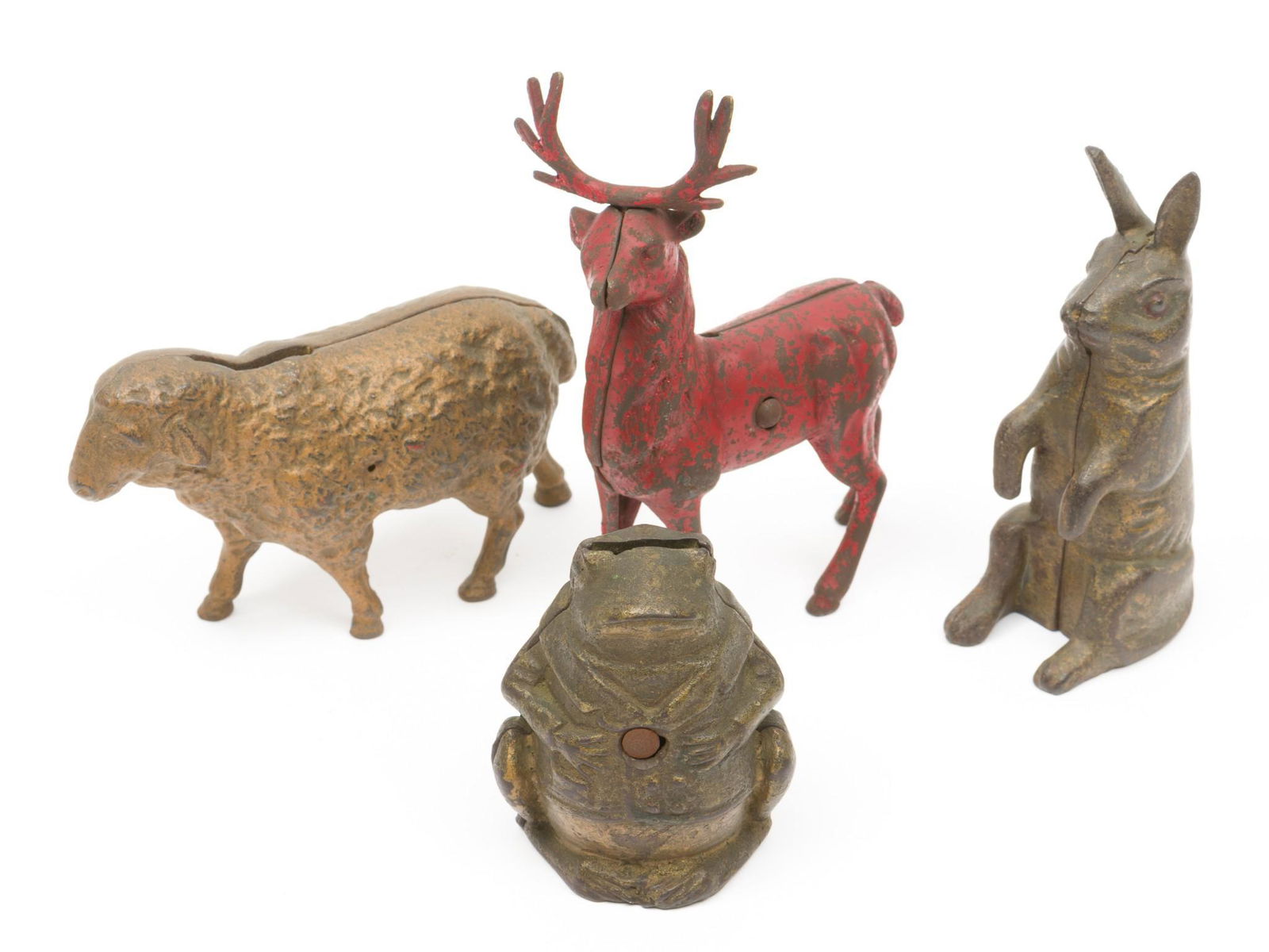 4 Animal Still Banks Incl Professor Pug Frog (1 of 13)