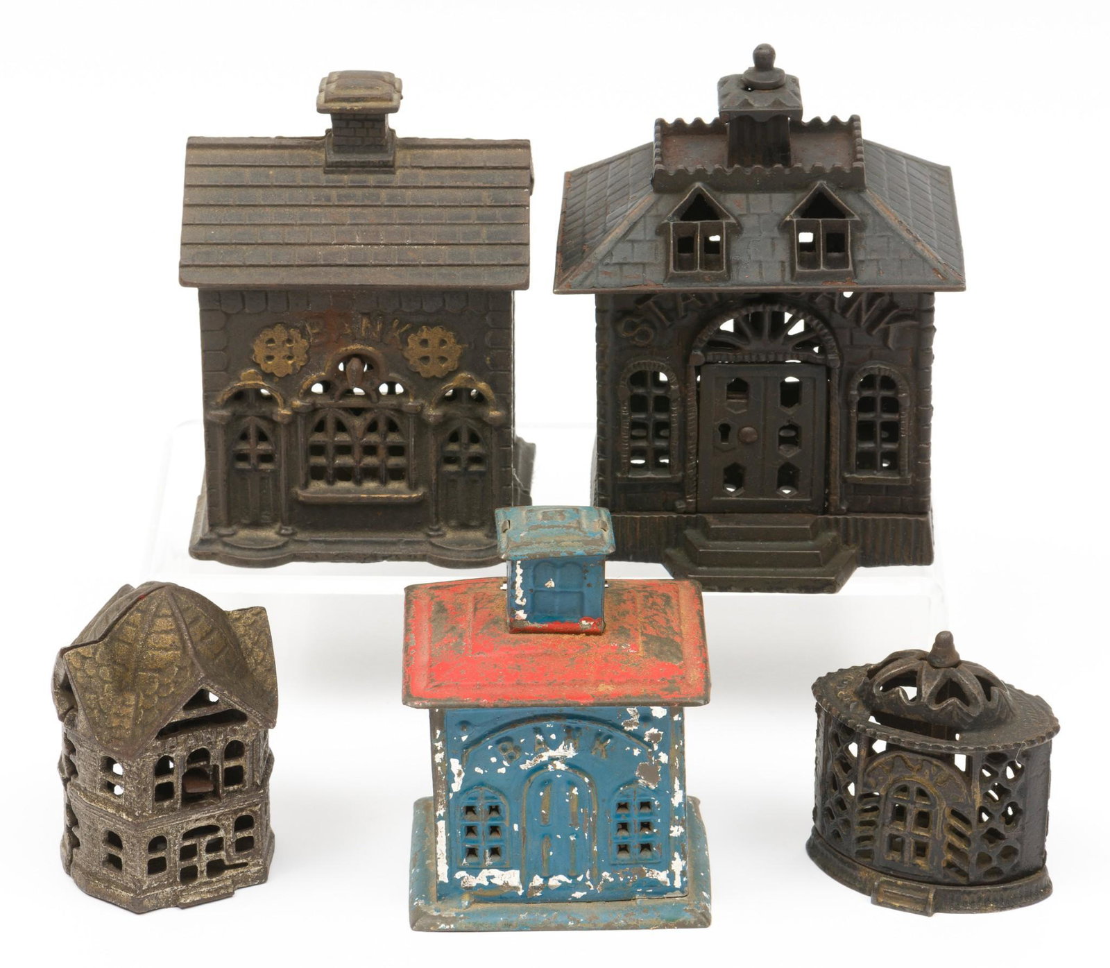 5 Bank Building Still Banks Incl Painted Tin (1 of 16)