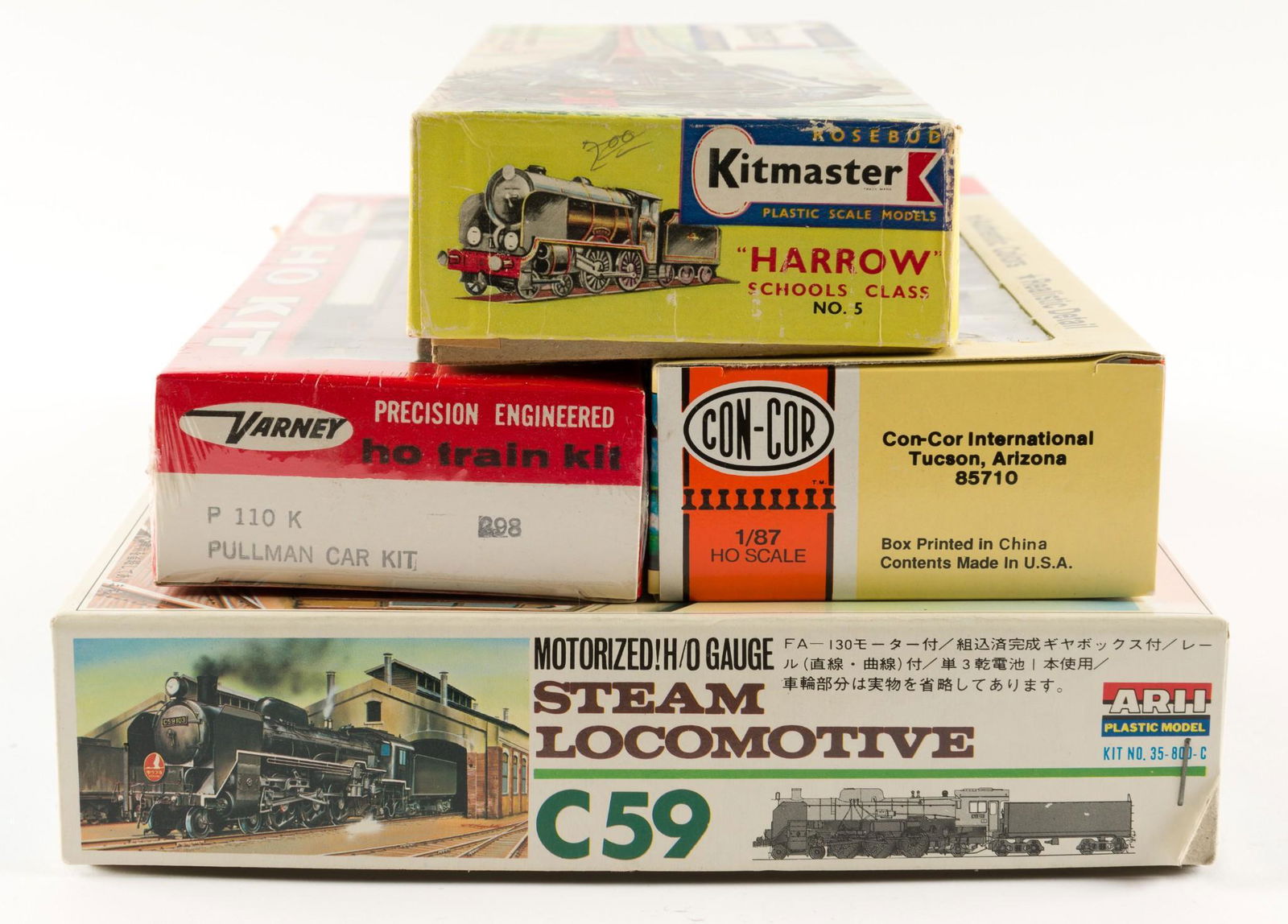 4 HO Rolling Stock in OB's incl ARII Loco Kit (1 of 4)