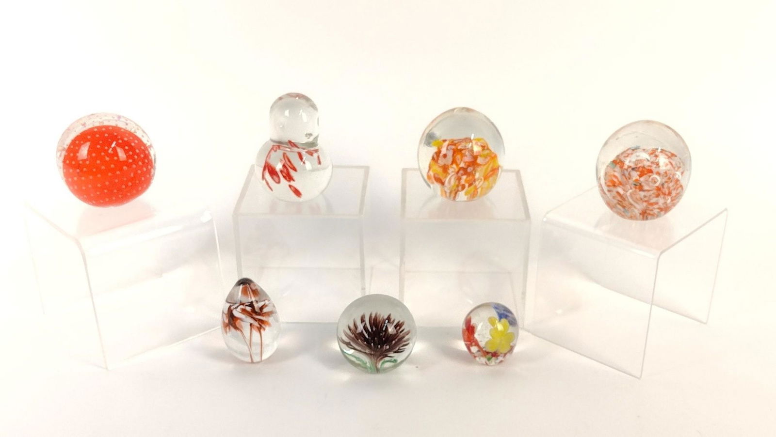 7 Glass Paperweights (1 of 3)