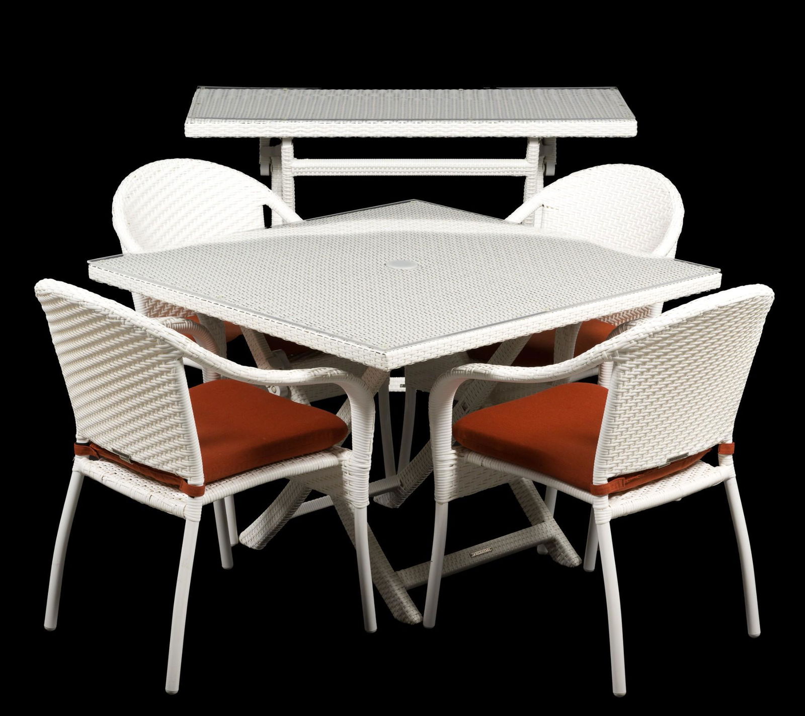 Frontgate Outdoor Table, Buffet Table & 4 Chairs with Cushions (1 of 12)