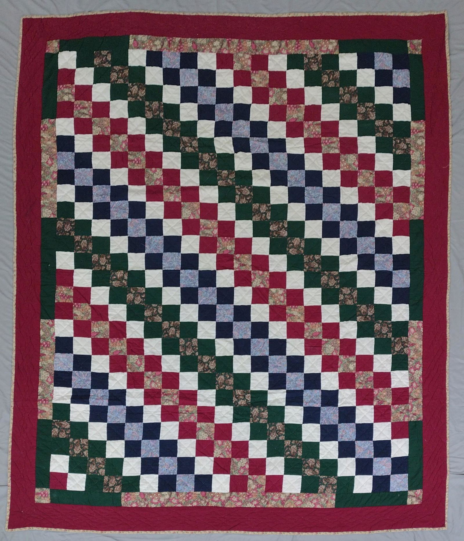 Vintage Checkered Quilt (1 of 2)