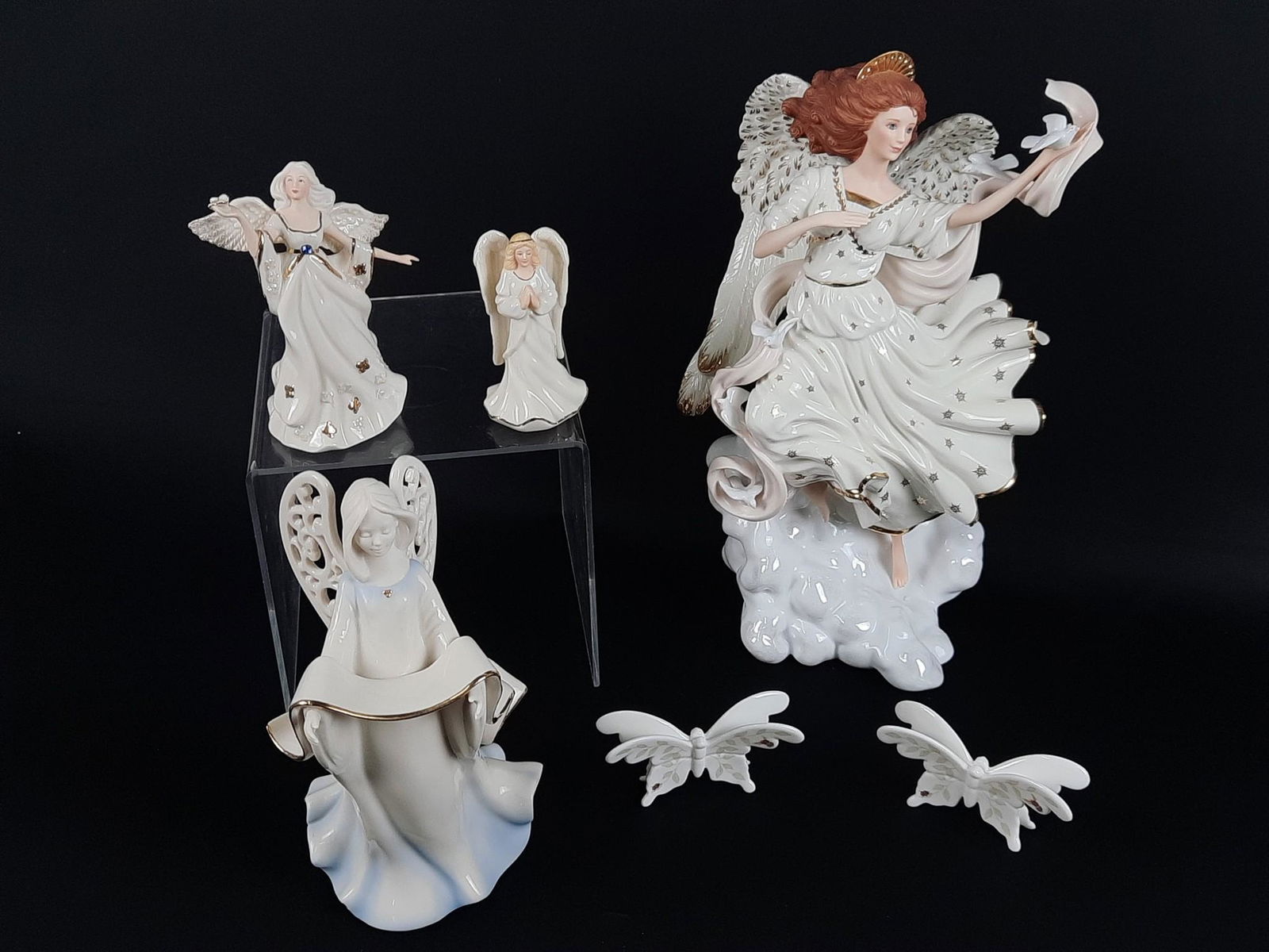 6 Pcs Lenox incl Angels and Butterfly Name Card Holders (1 of 5)