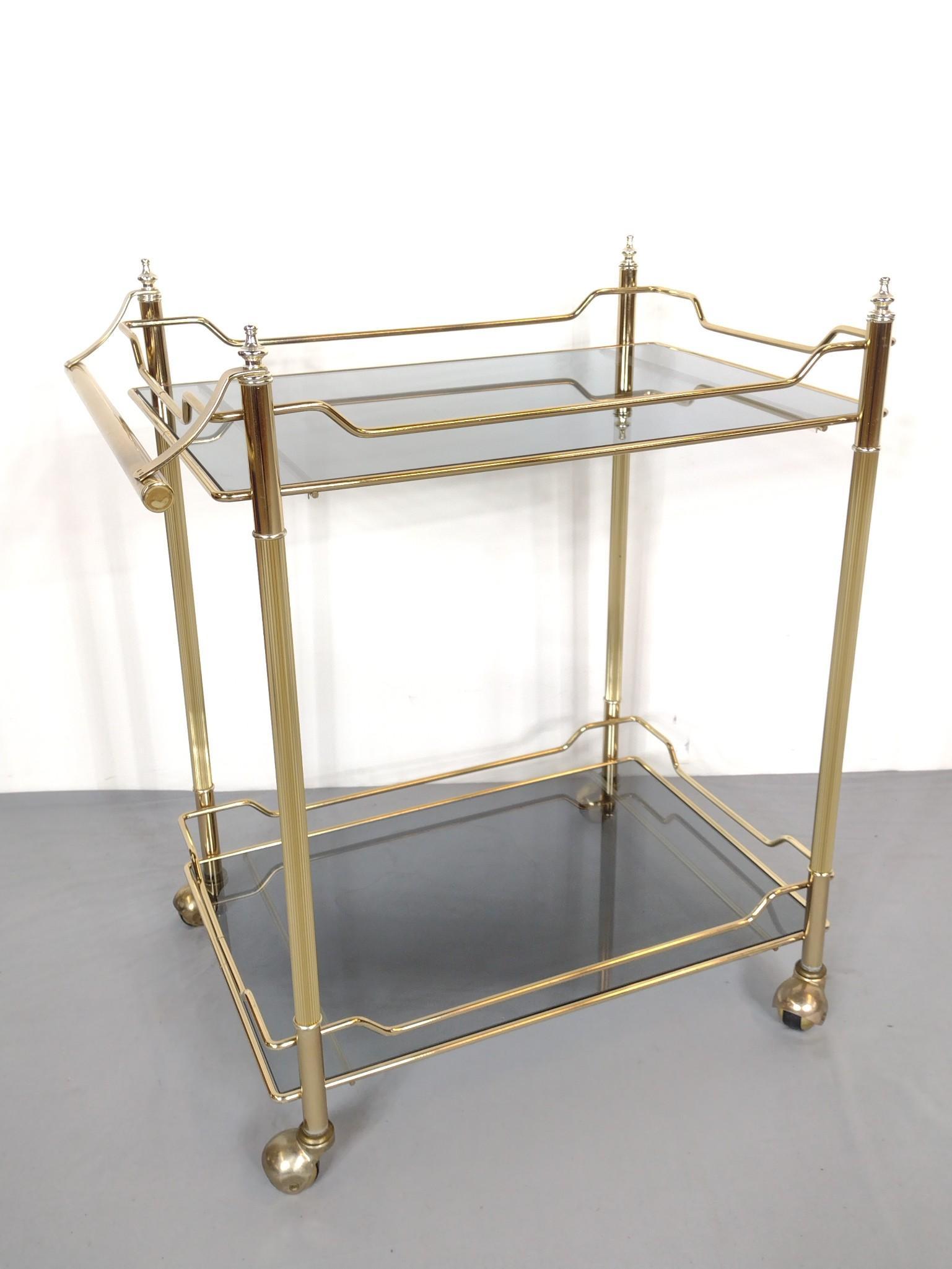 Brass & Glass Tea Cart (1 of 5)