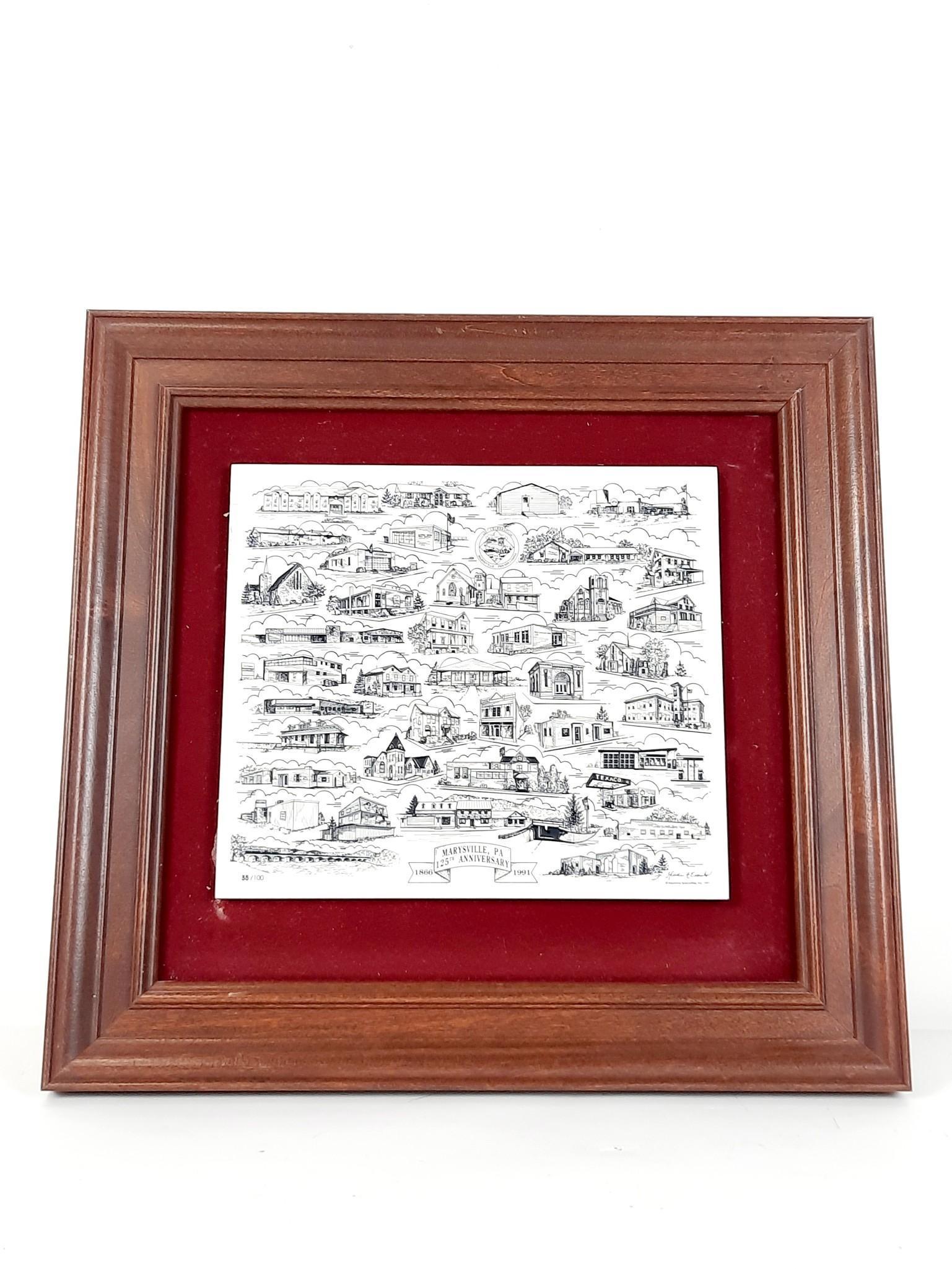 Marysville, PA 125th Anniversary Ltd Ed Marble Plaque (1 of 5)