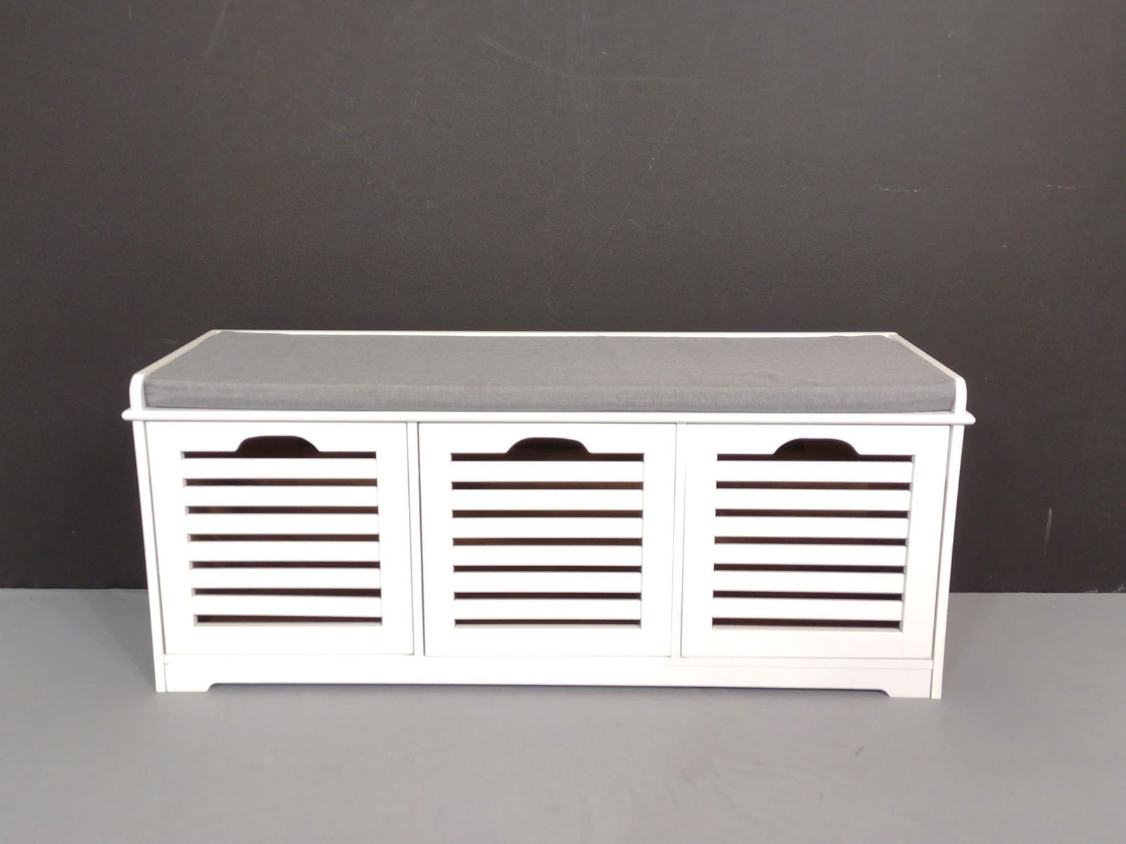 Haotian White Storage Bench (1 of 7)