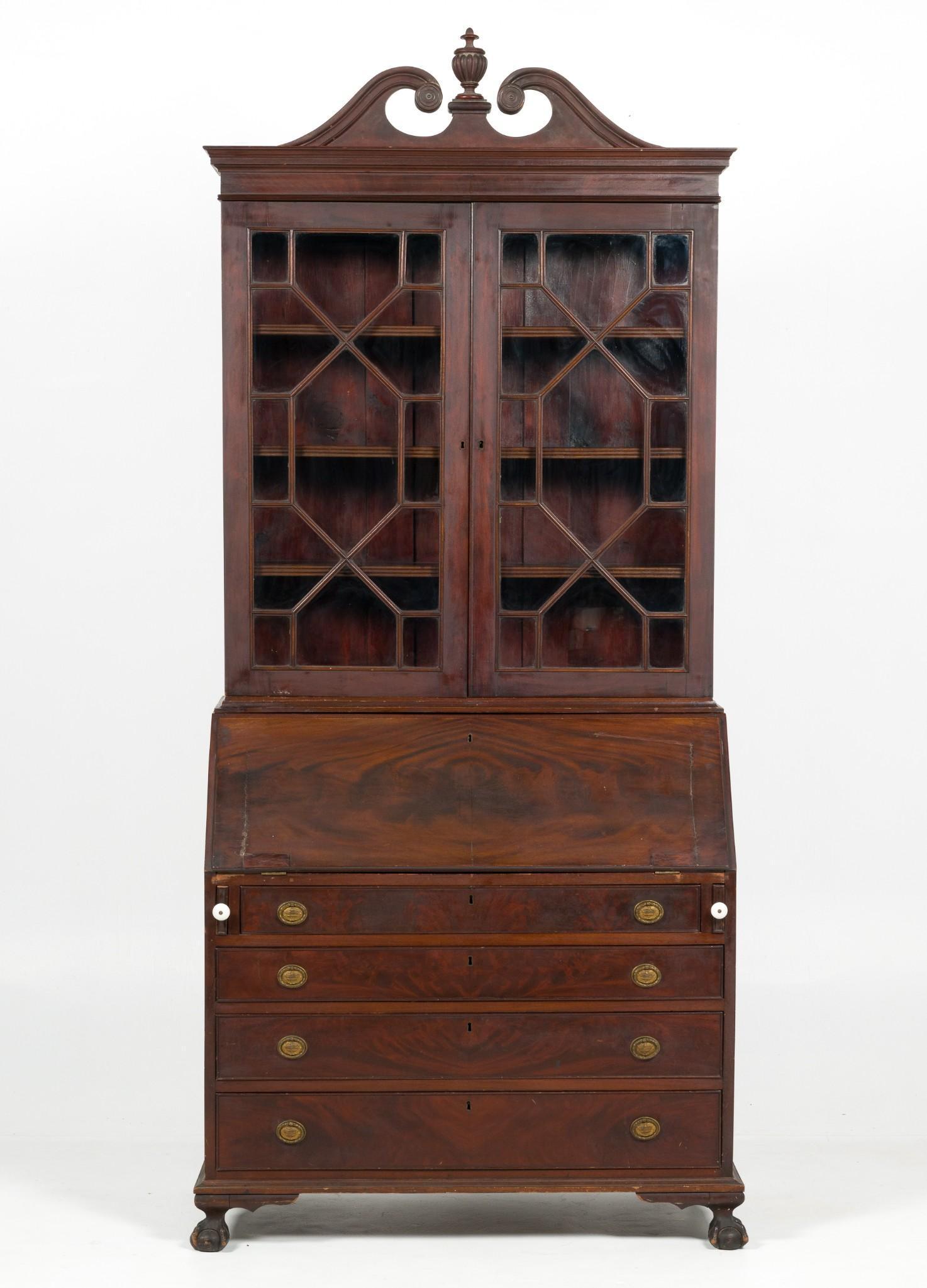 Chippendale Desk and Bookcase (1 of 10)
