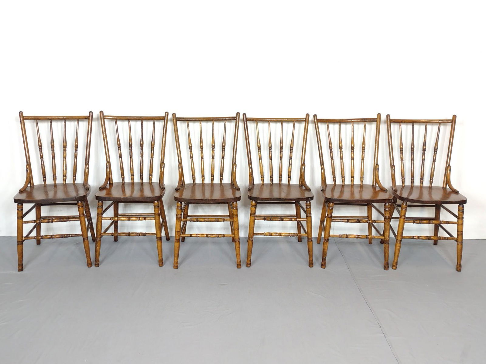 Set Of 6 Plank Bottom Chairs (1 of 6)