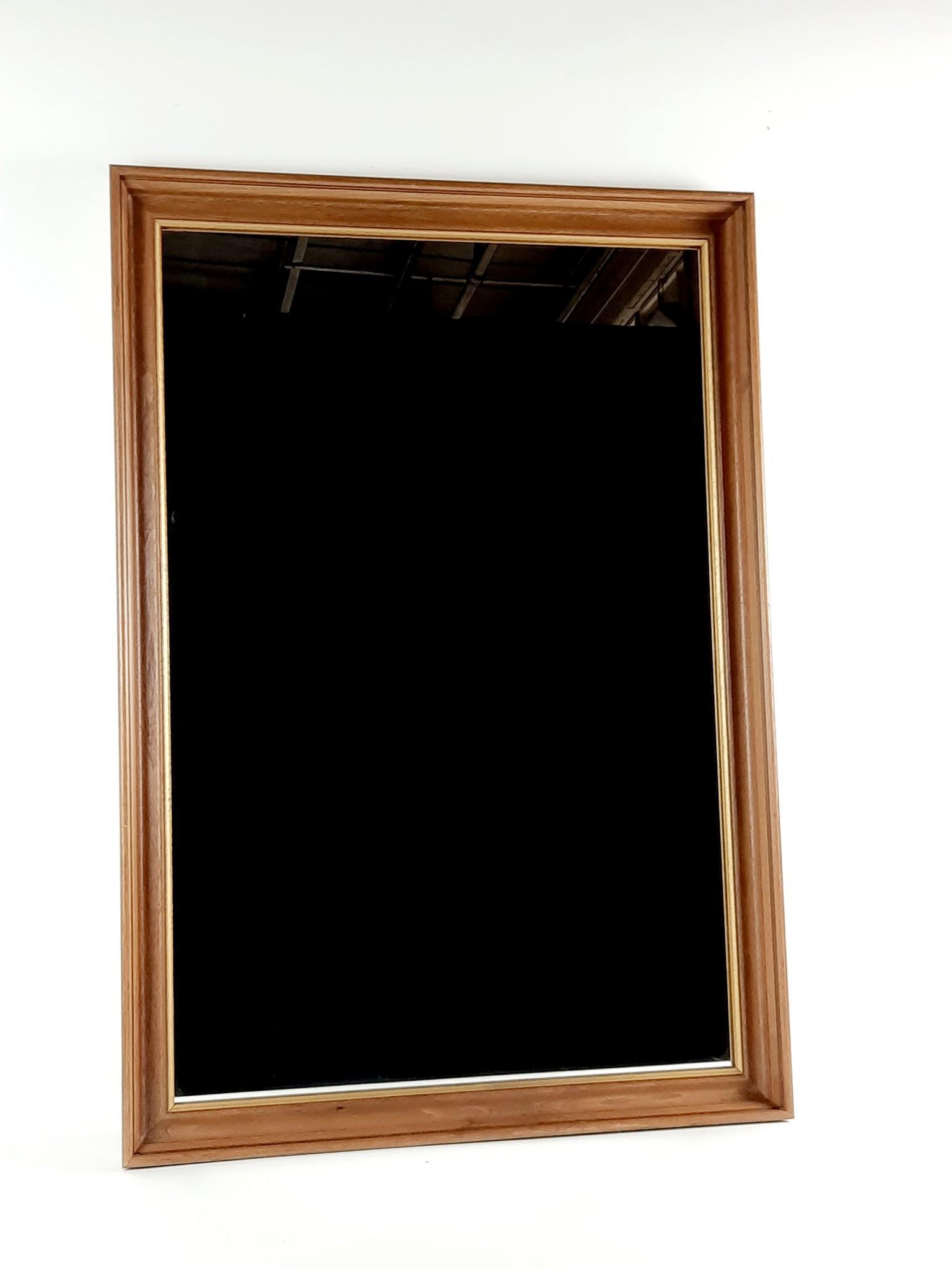 Vintage Wall Mirror: Overall with frame 39-1/2" high x 27-1/2" wide. LR IMPORTANT: Before bidding, please read the terms and conditions. When you registered for the auction you agreed to these terms and will be required t