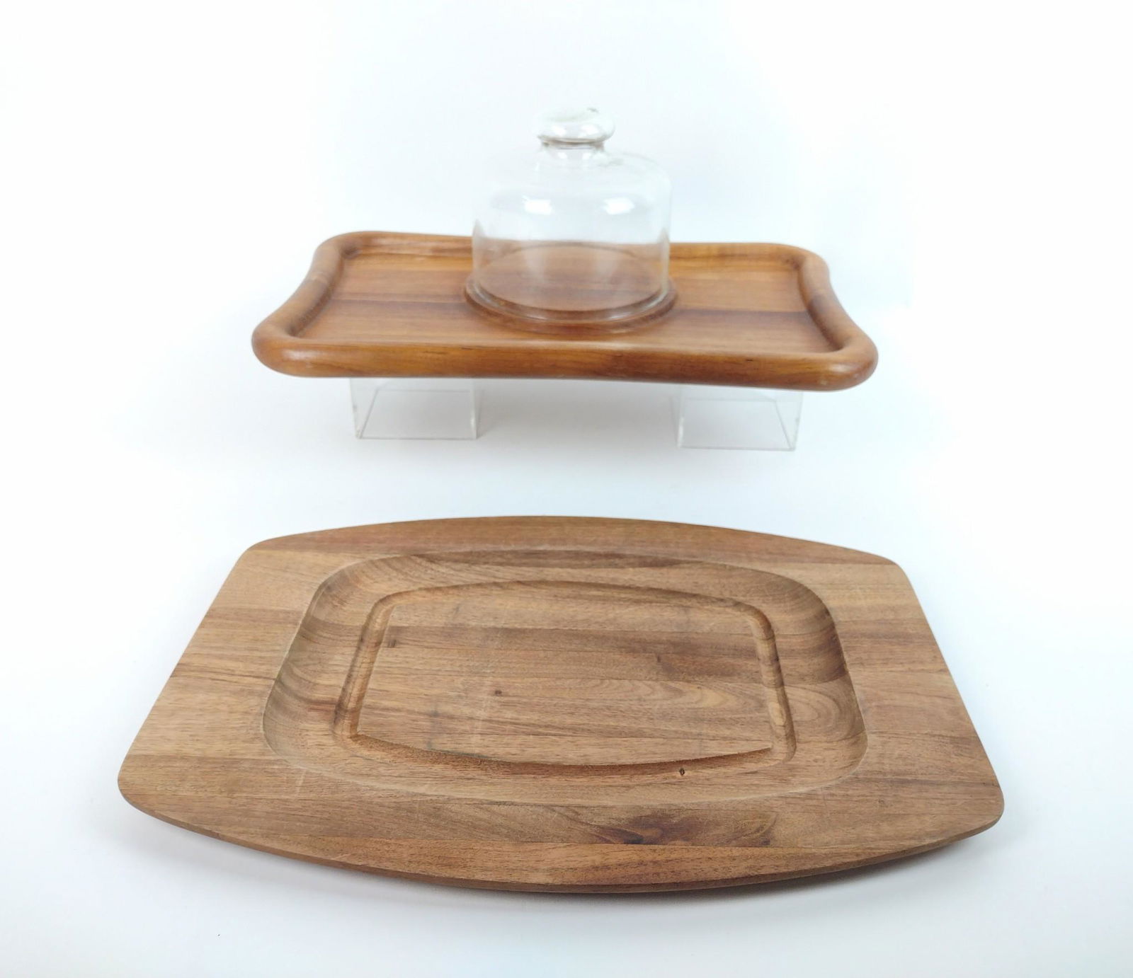 2 Wood Cutting Boards Incl Cheese Dome (1 of 3)