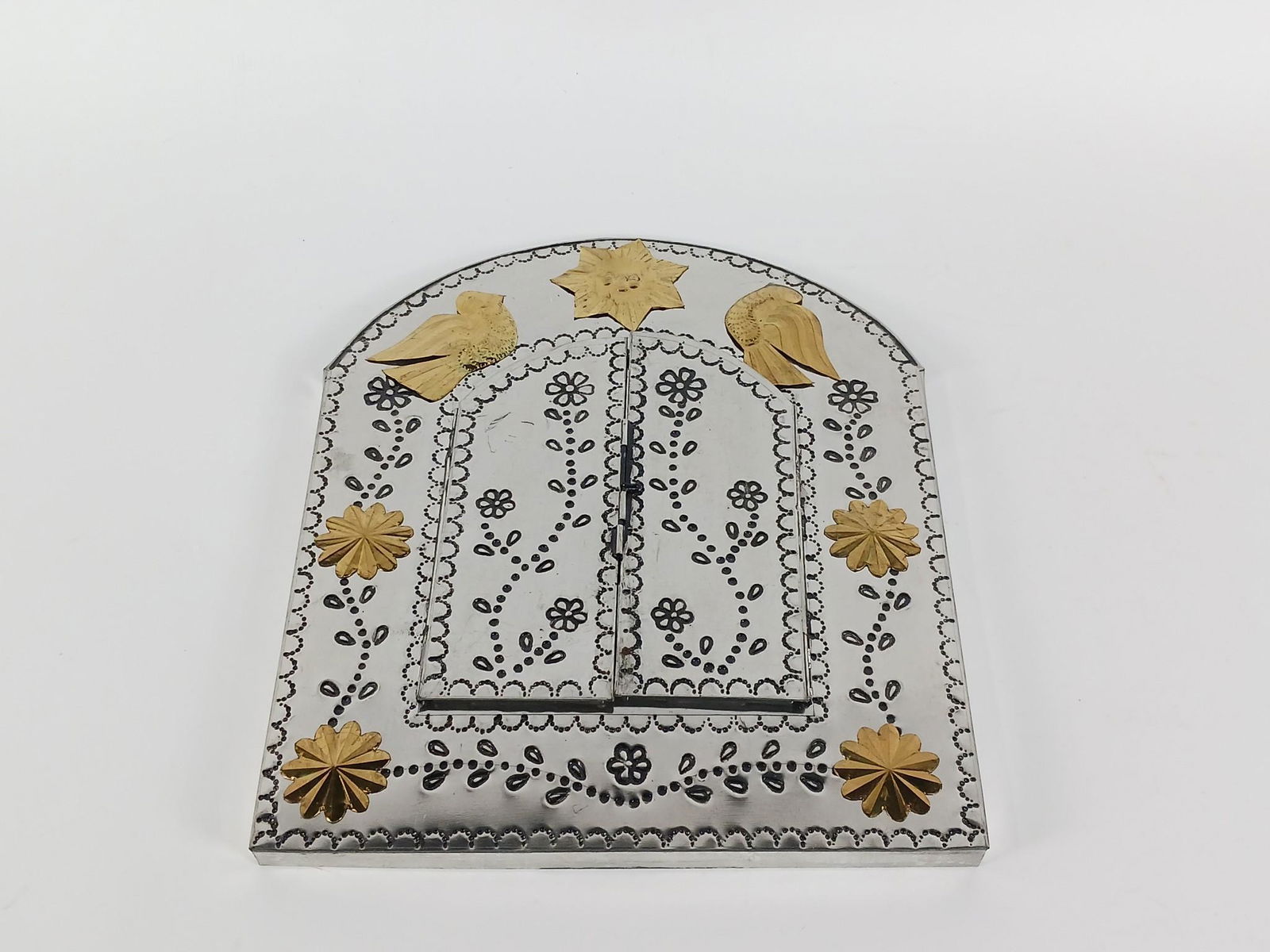 Tin Mirror with Birds and Flowers (1 of 3)