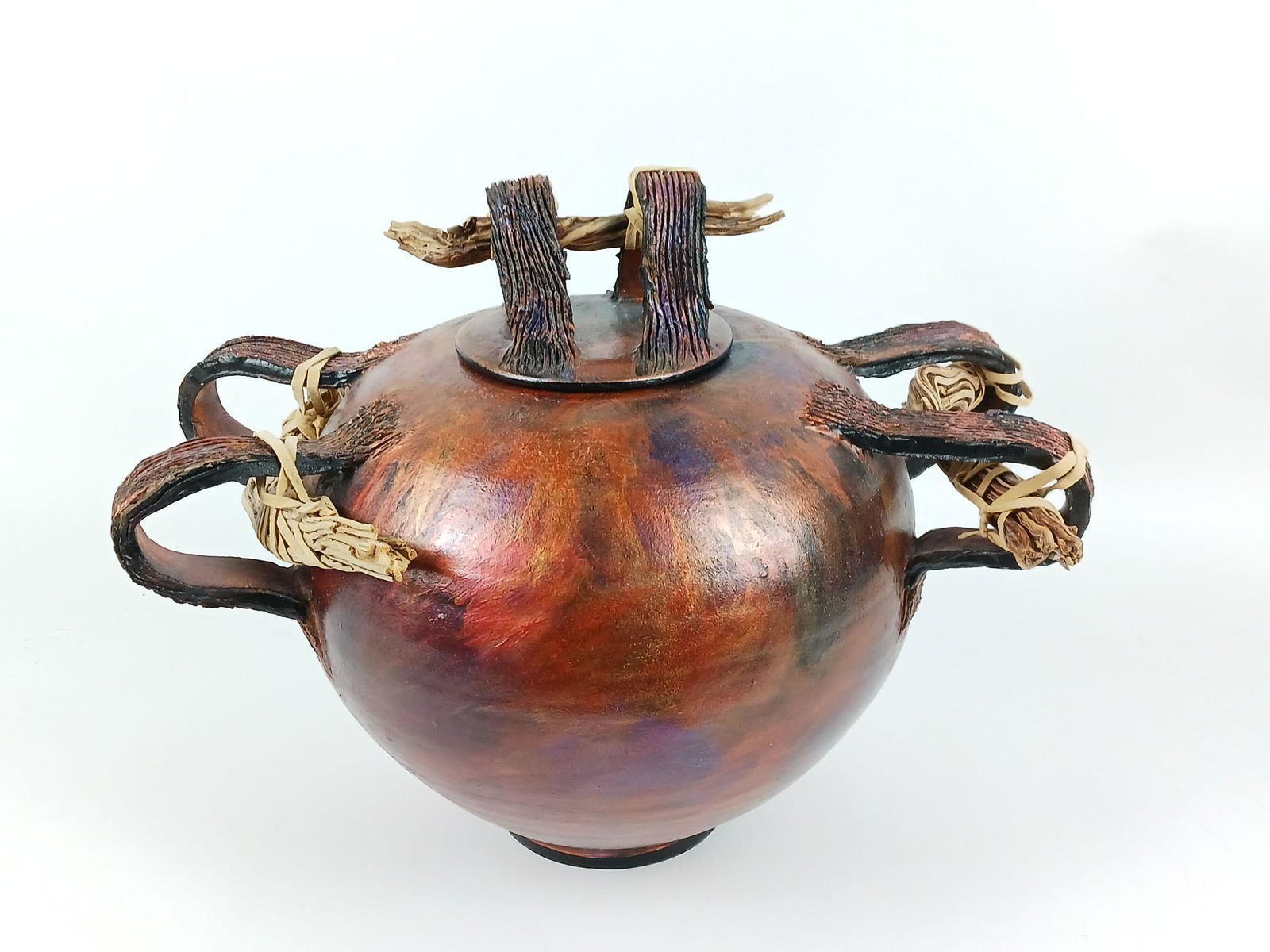 Barbara Heard Raku Vessel (1 of 4)