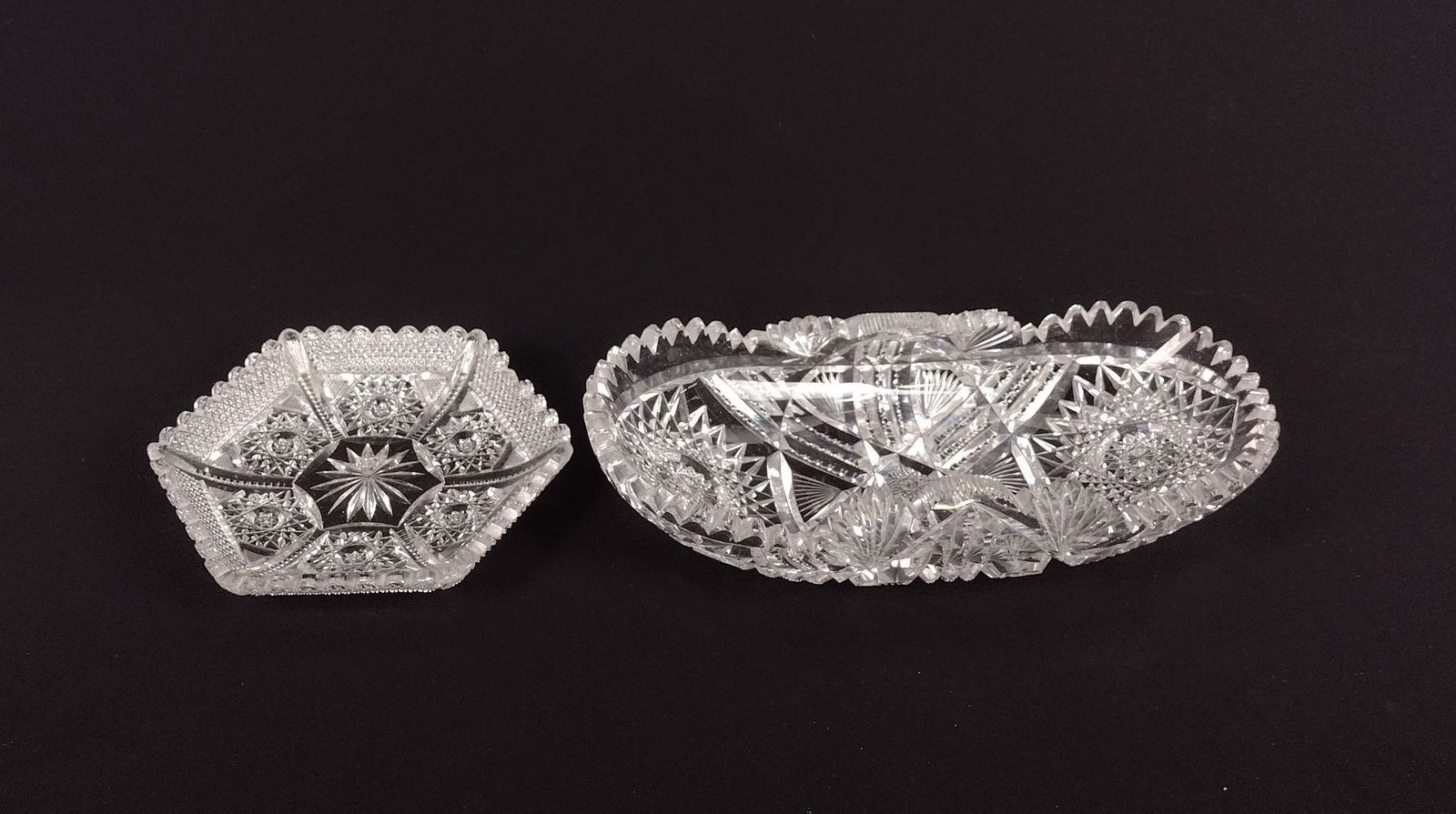 2 Pcs Cut Glass (1 of 3)