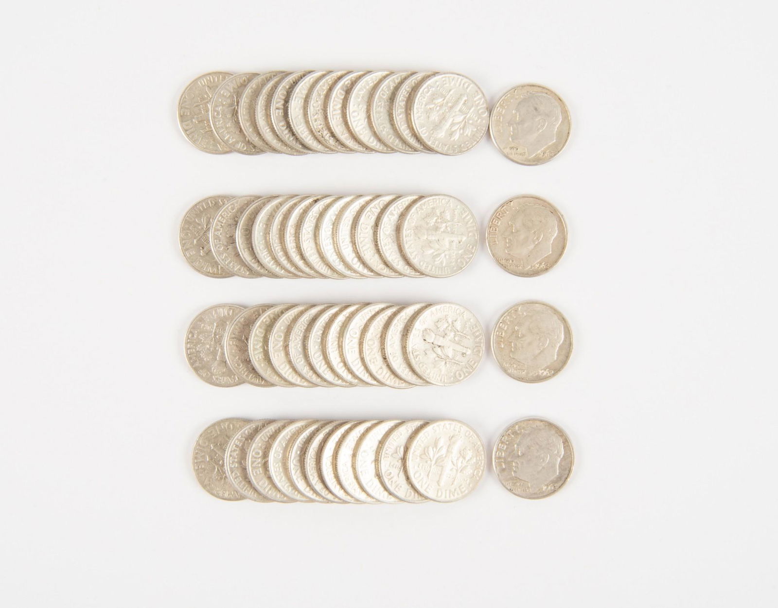 50 US Silver Roosevelt Dimes (1 of 1)