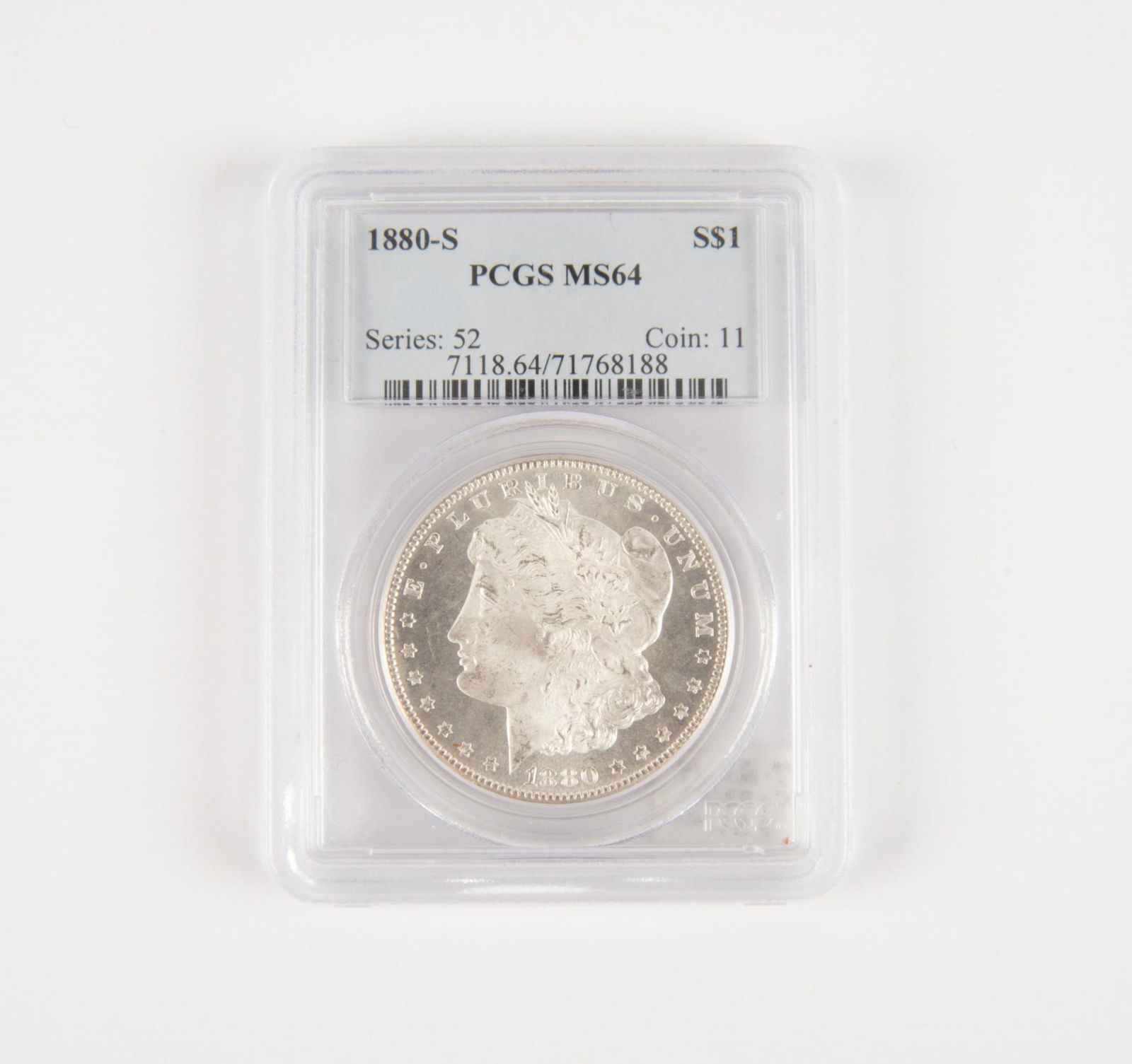 1880-S Morgan Silver Dollar: PCGS. MS64. KBW IMPORTANT: Before bidding, please read the terms and conditions. When you registered for the auction you agreed to these terms and will be required to comply with them.