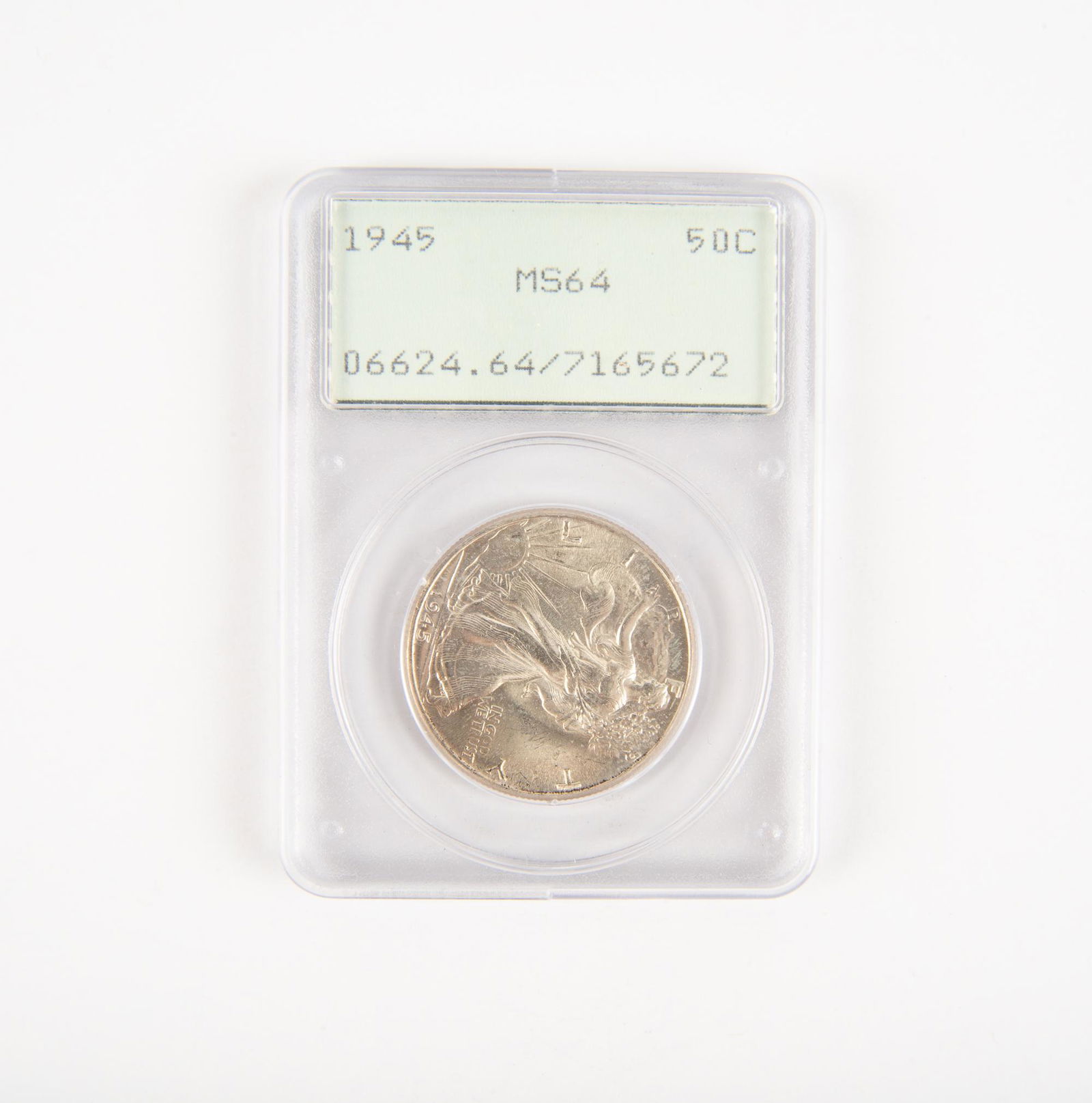 1945 US Walking Liberty Half Dollar PCGS MS64 (1 of 2)
