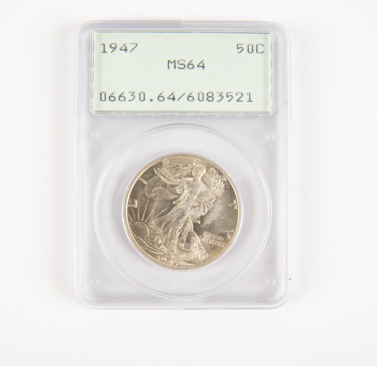 1947 US Walking Liberty Half Dollar PCGS MS64 (1 of 2)