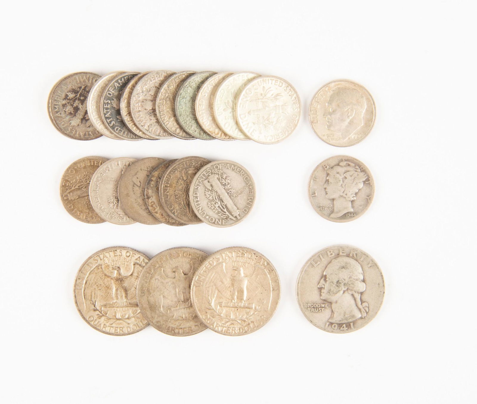 23 US Silver Dimes and Quarters (1 of 8)