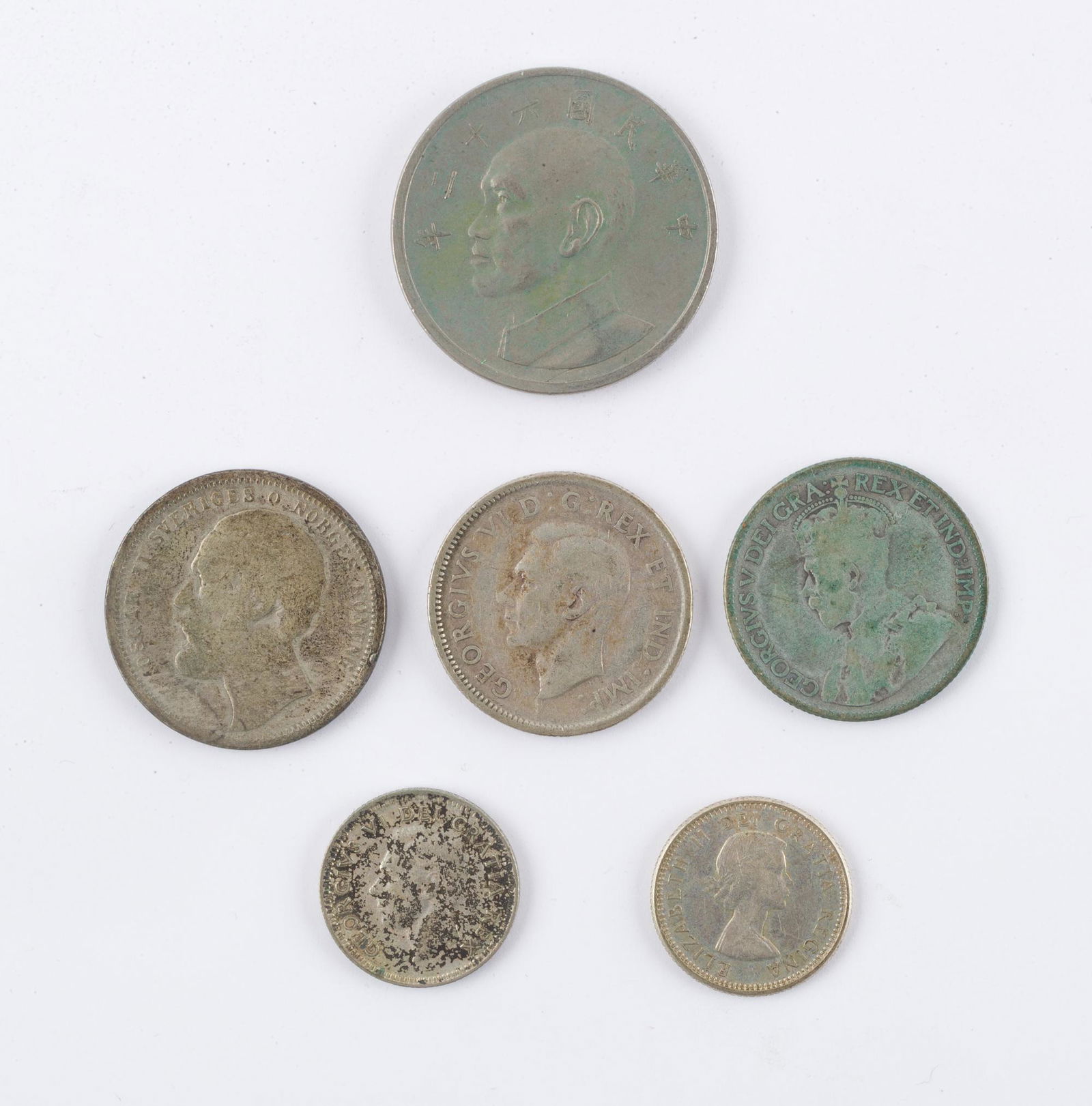 6 Silver Foreign Coins (1 of 2)