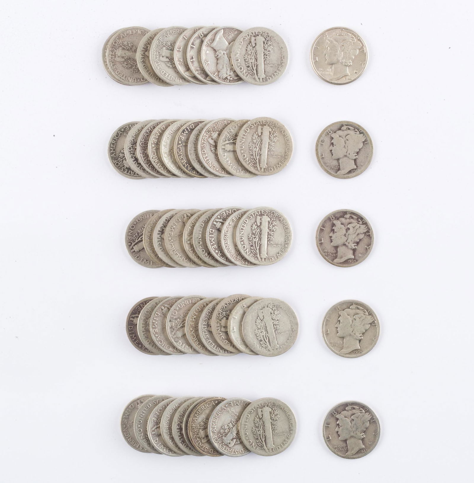 50 Mercury Dimes (1 of 1)