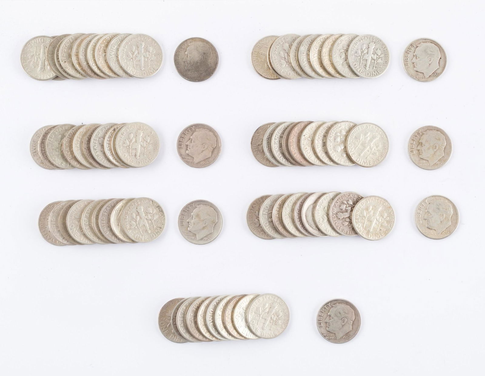 74 Roosevelt Dimes (1 of 1)