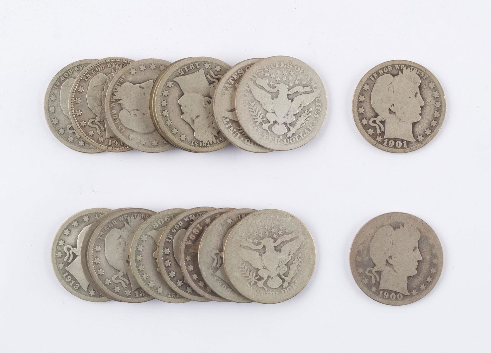 18 US Silver Quarters (1 of 2)