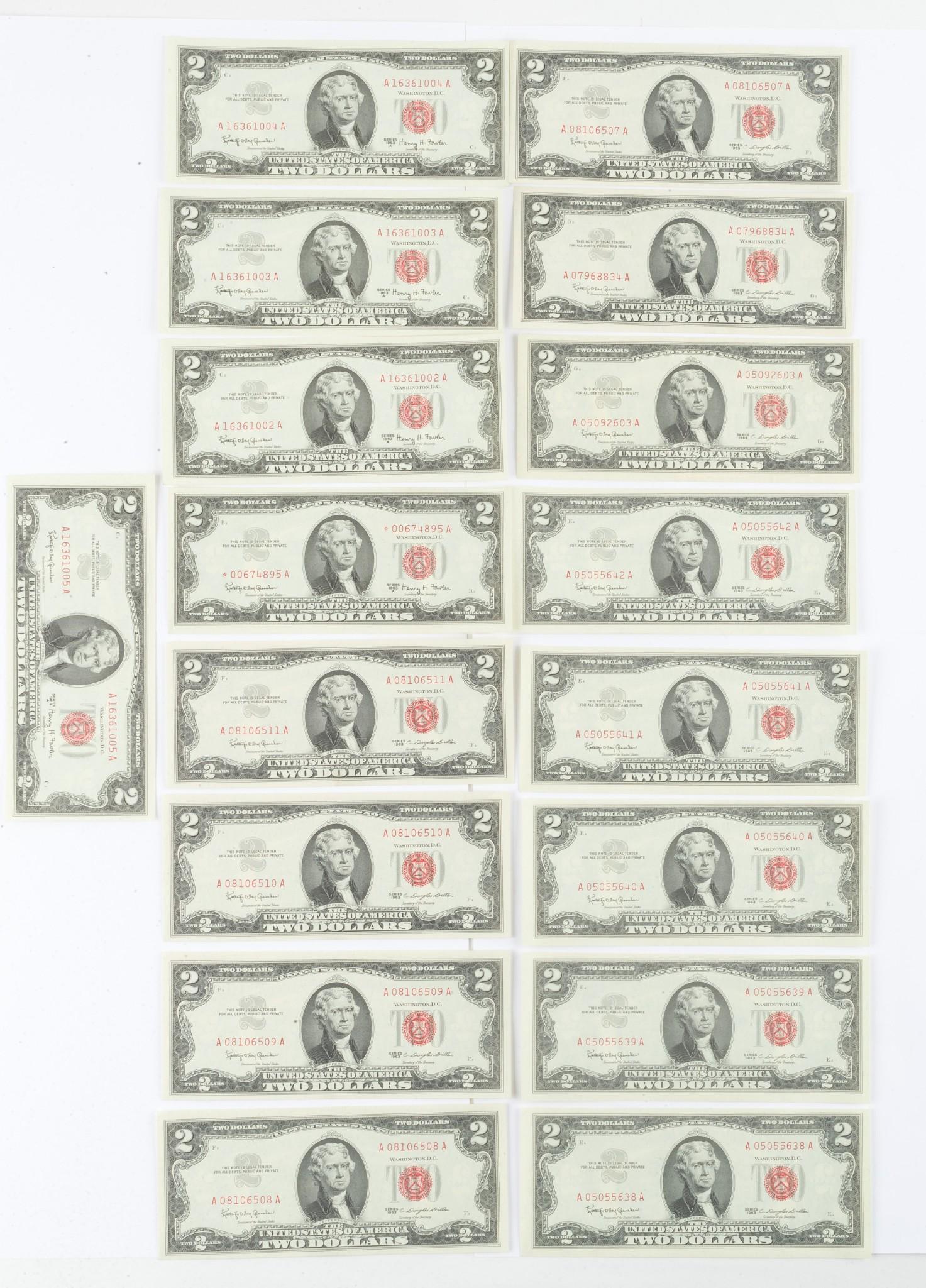17 $2.00 Red Seal Notes (1 of 2)