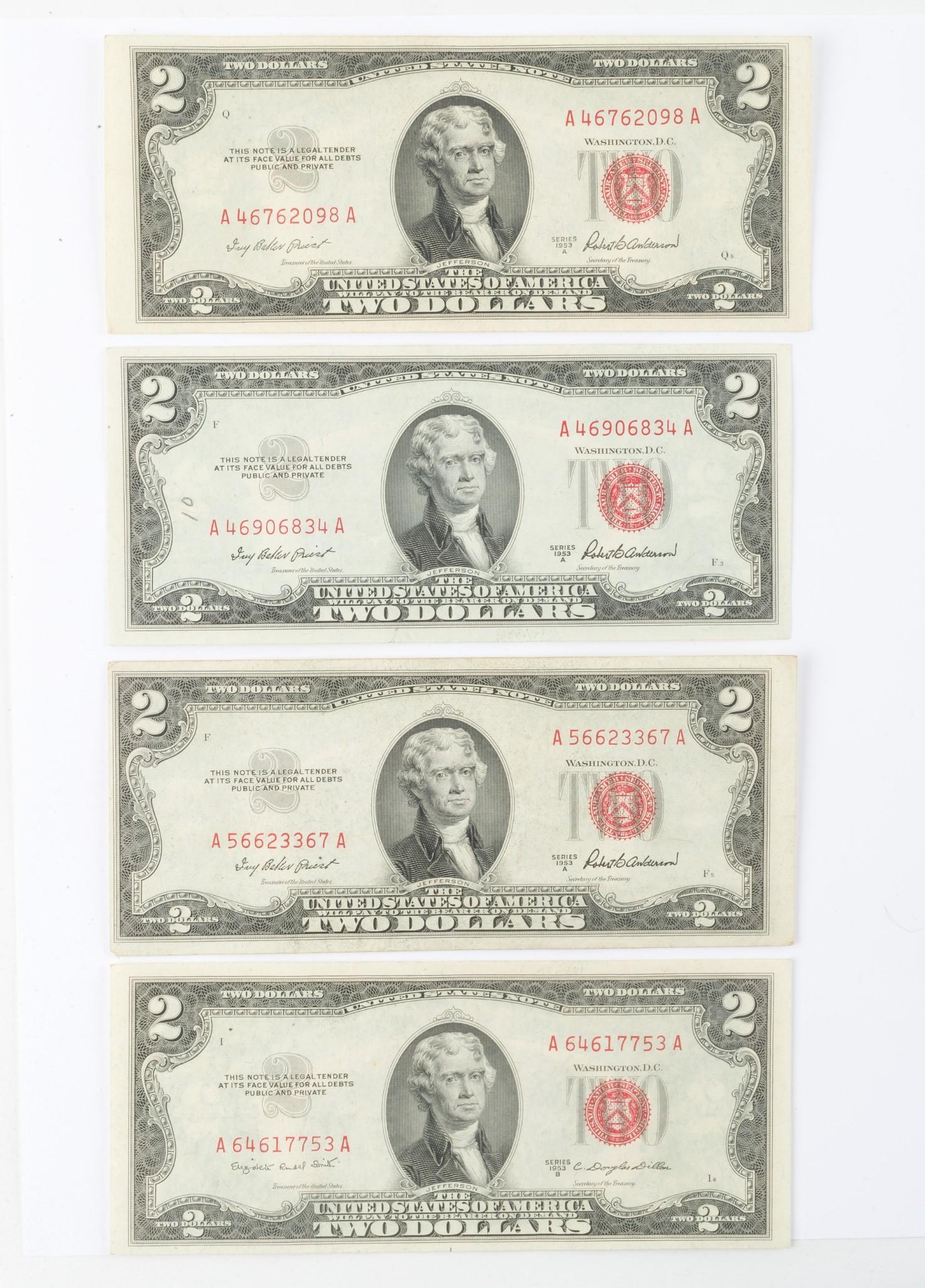 4 $2.00 Red Seal Notes (1 of 2)