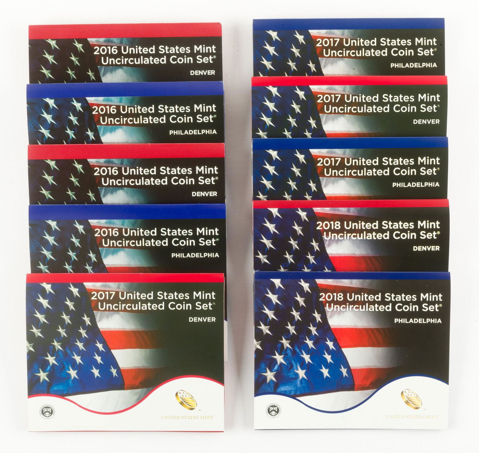 10 US Mint Sets (1 of 2)