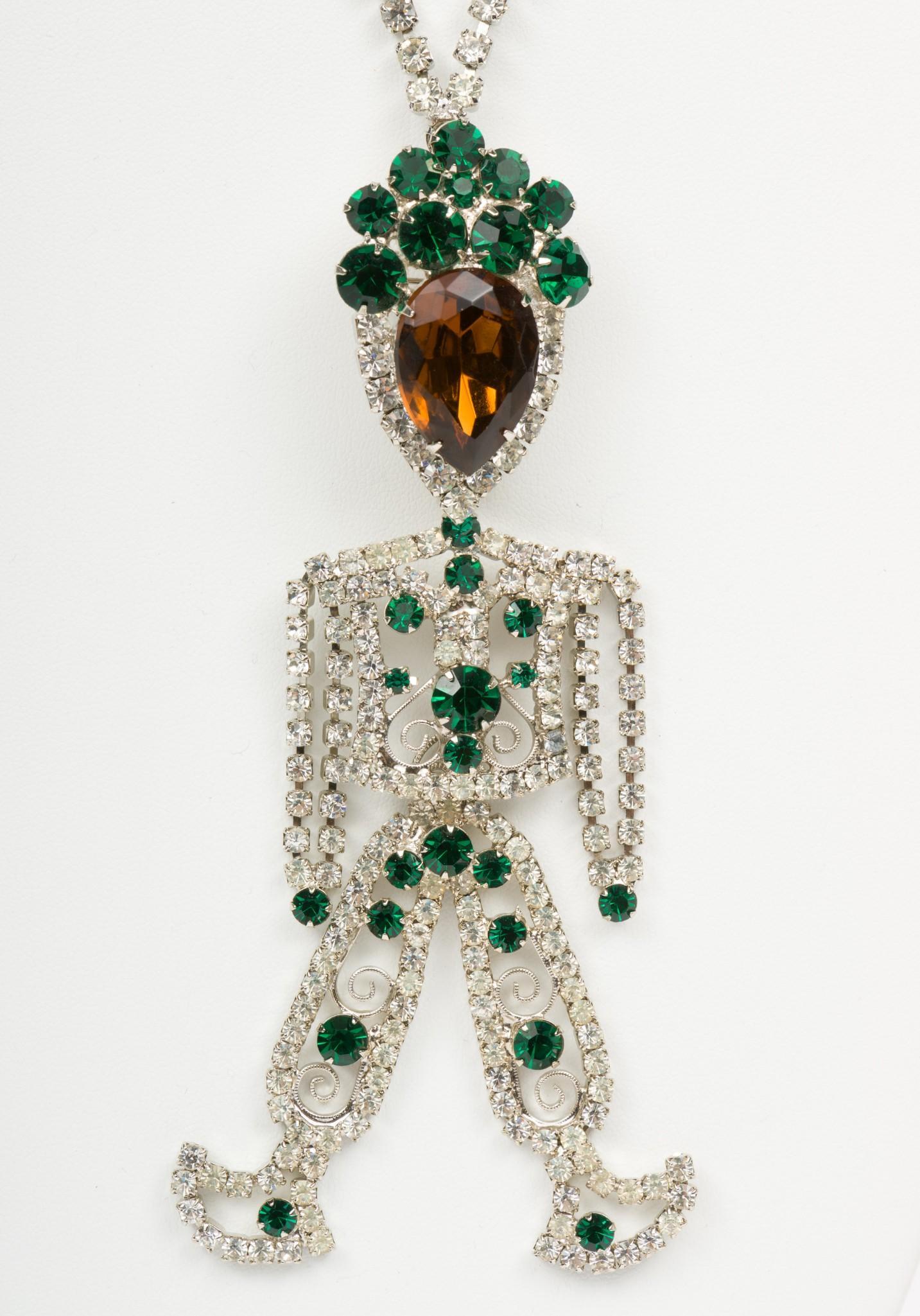 Vintage Figural Rhinestone Necklace (1 of 4)