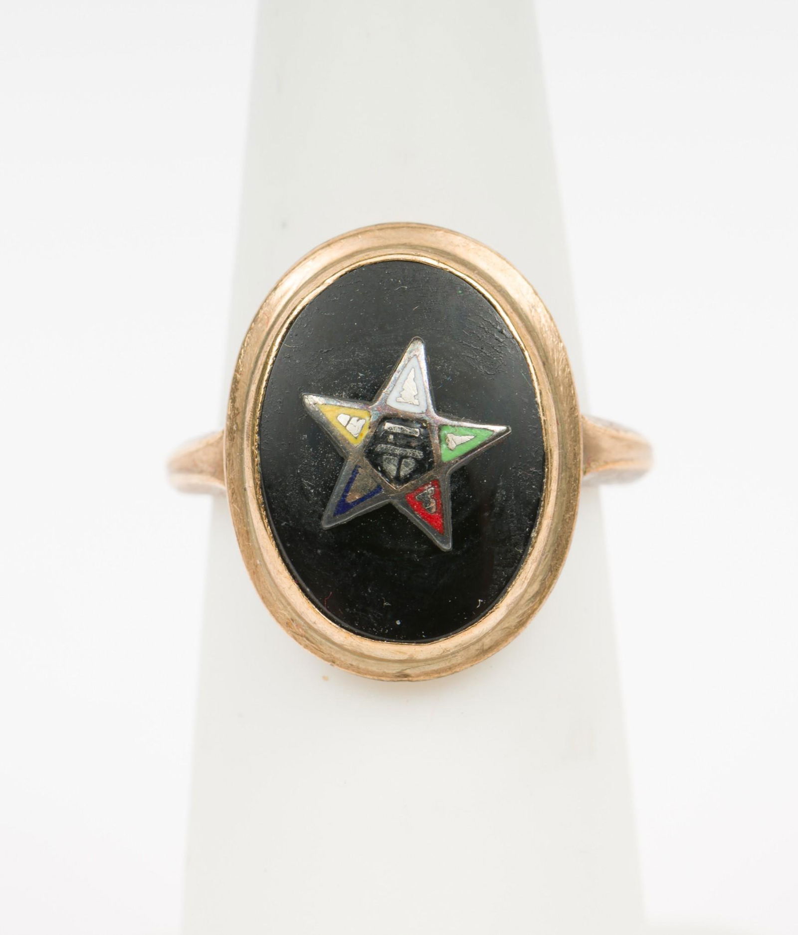 10K Gold & Onyx Order of the Eastern Star Ring (1 of 4)