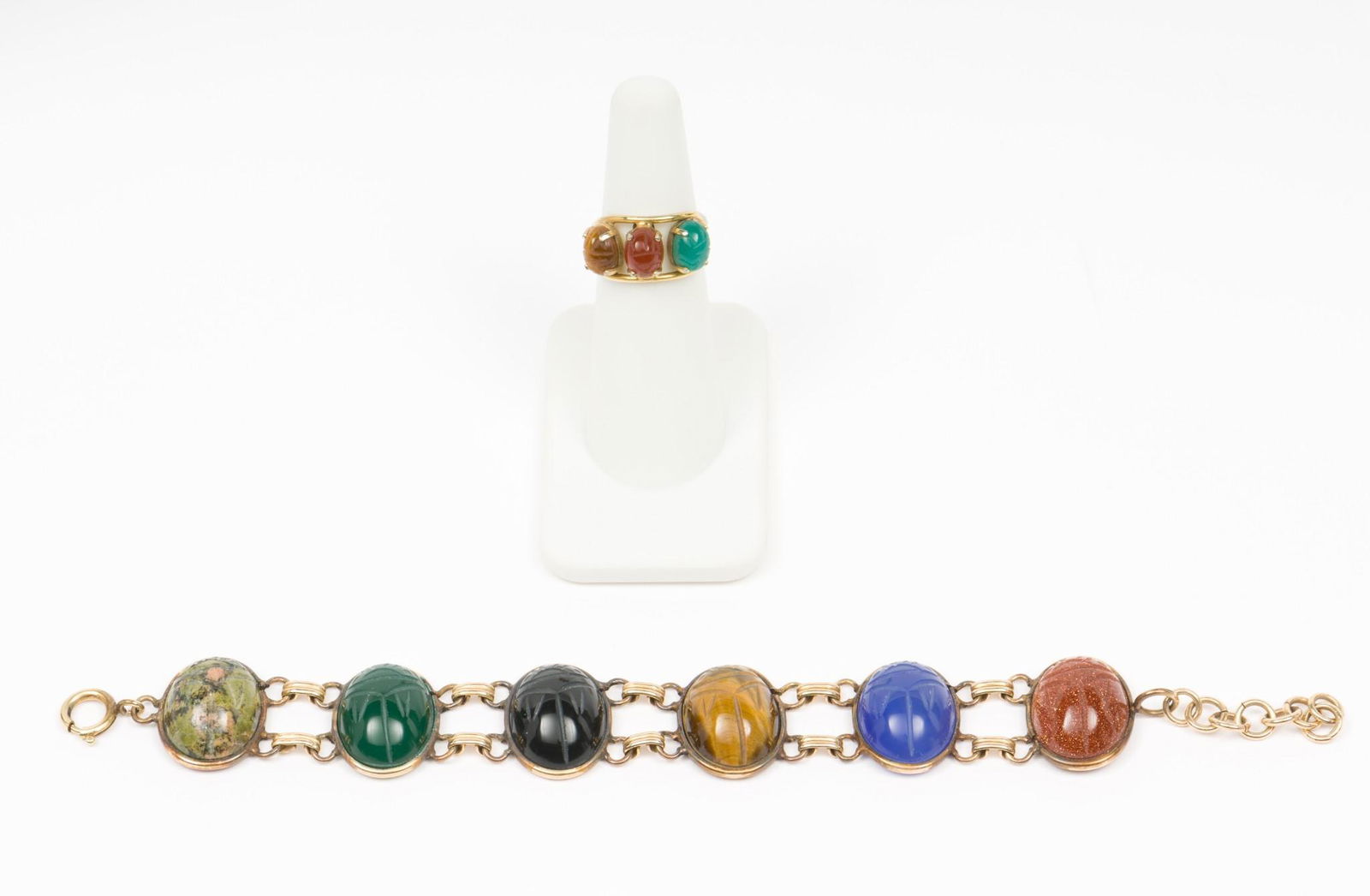 Gold-filled Scarab Bracelet & Ring (1 of 8)