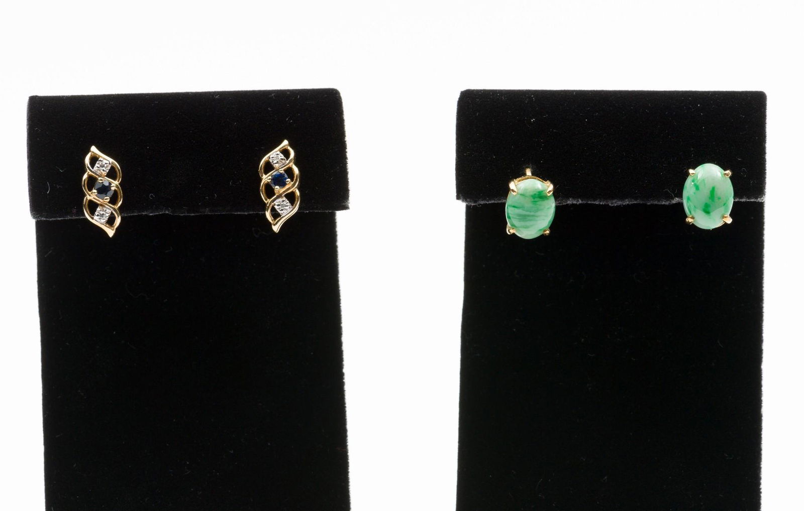 2 Pairs Gold, Gemstone & Hardstone Earrings (1 of 7)