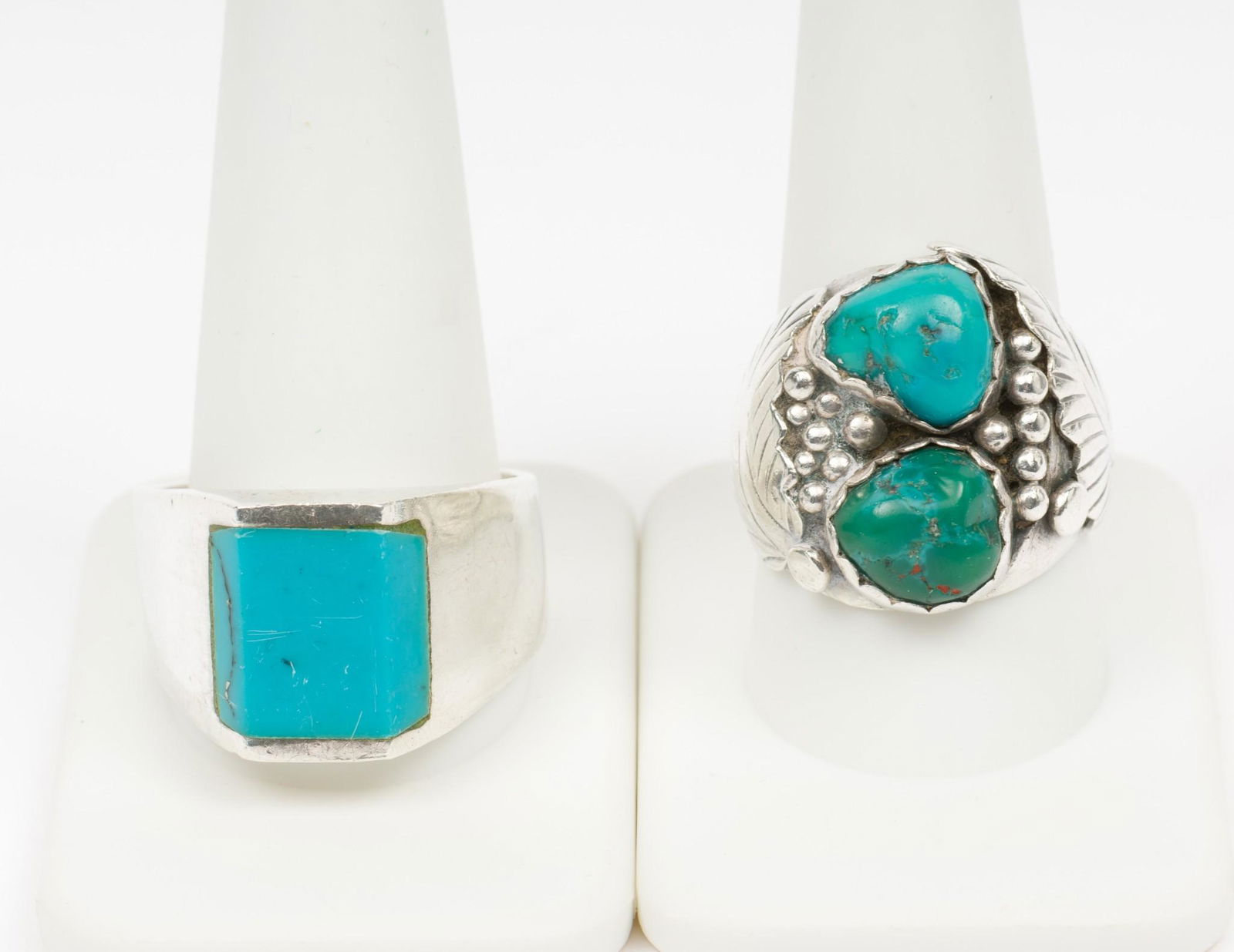 2 Silver & Turquoise Rings (1 of 6)