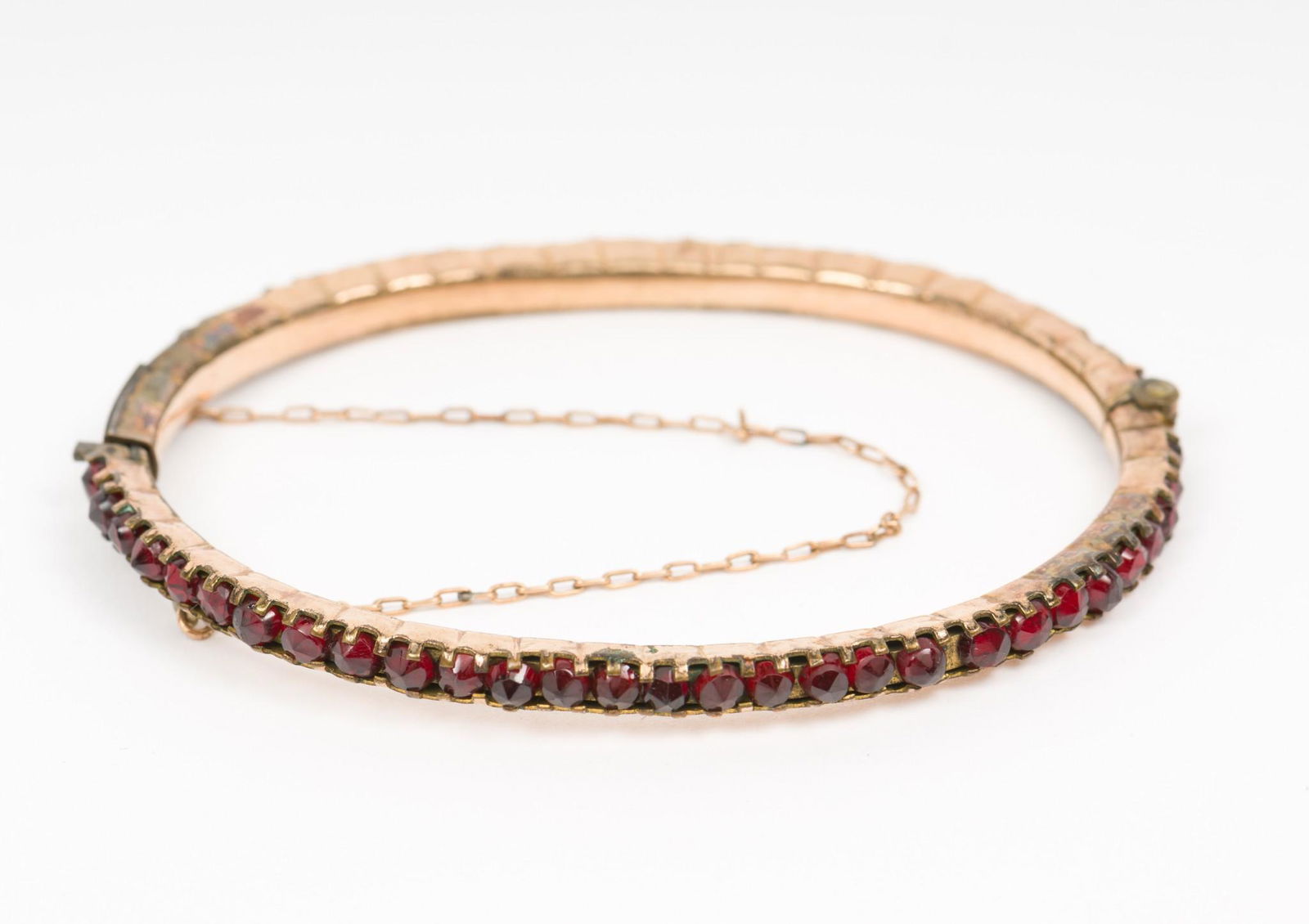Antique Garnet Bangle Bracelet (1 of 2)