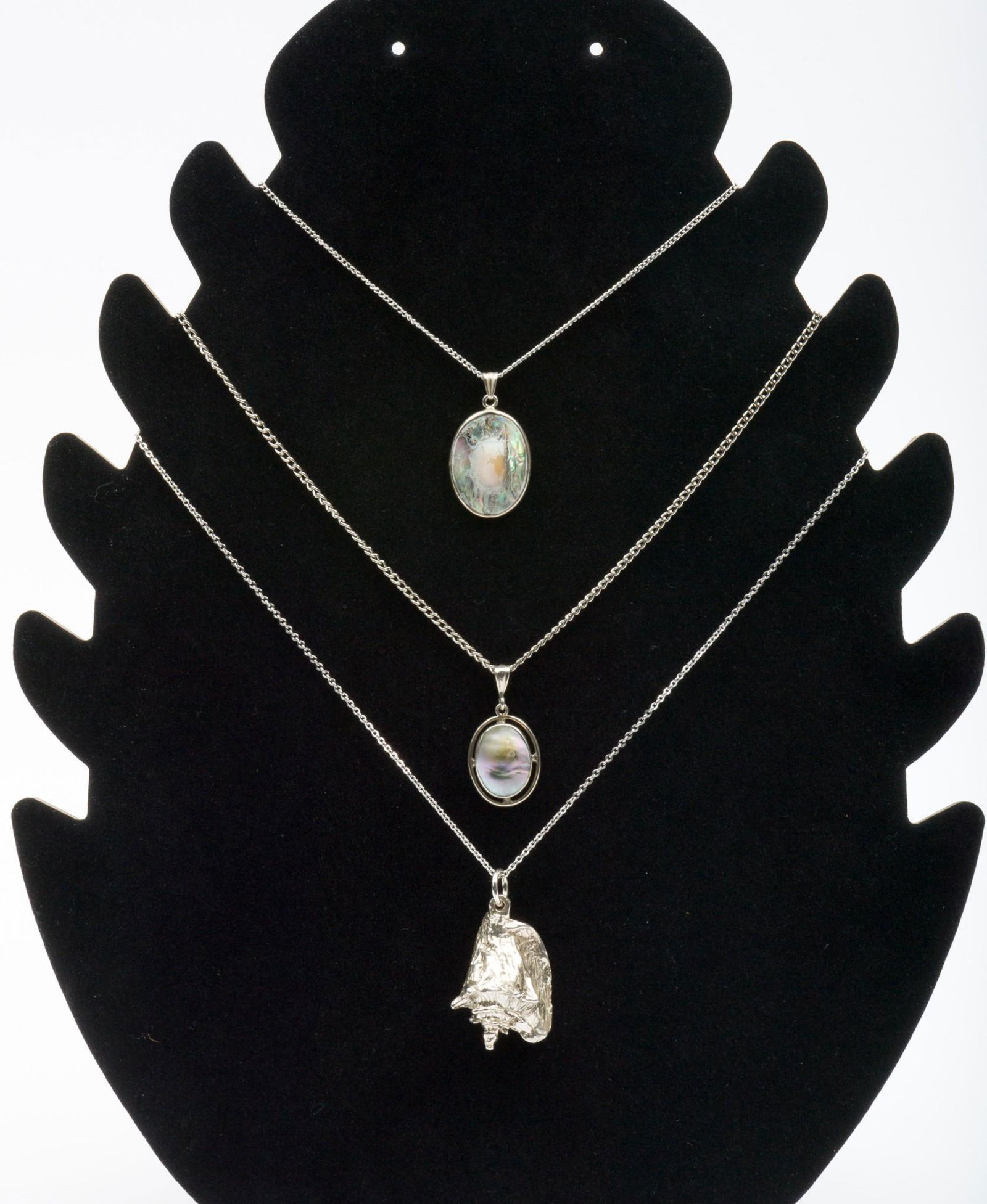 3 Sterling Pendant Necklaces (1 of 8)