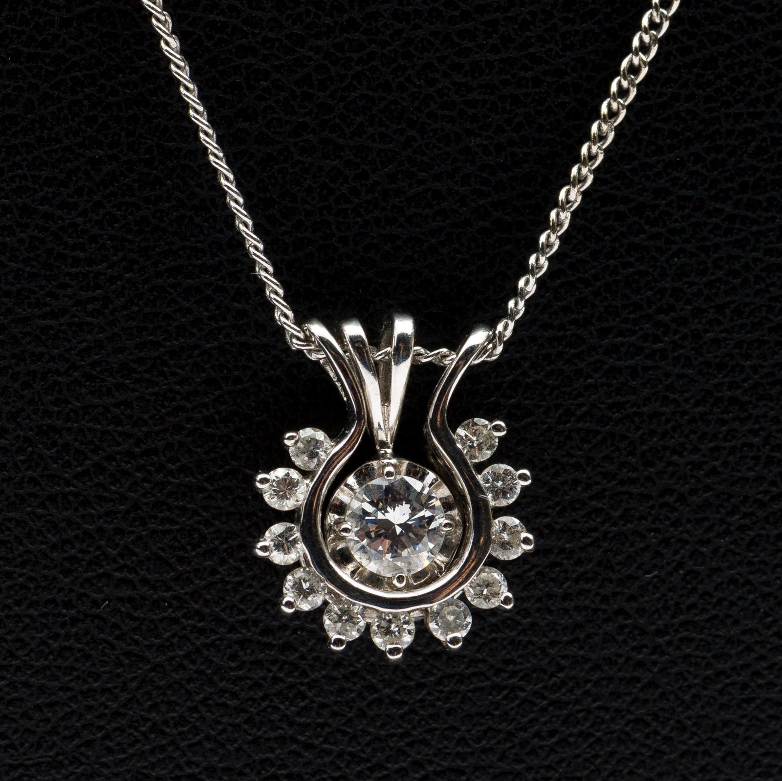 14K White Gold & 0.42 CTW Diamond Pendant Necklace (1 of 4)