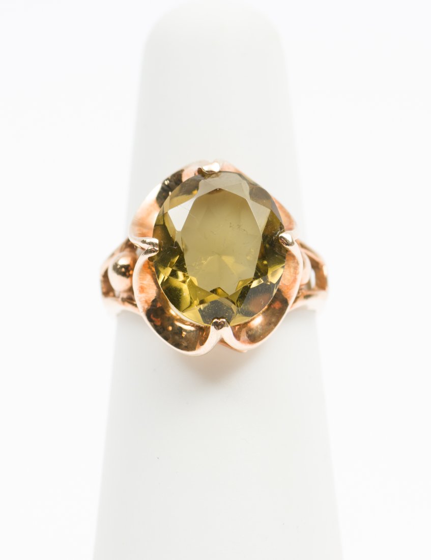 10K Gold & Green Quartz Ring (1 of 3)